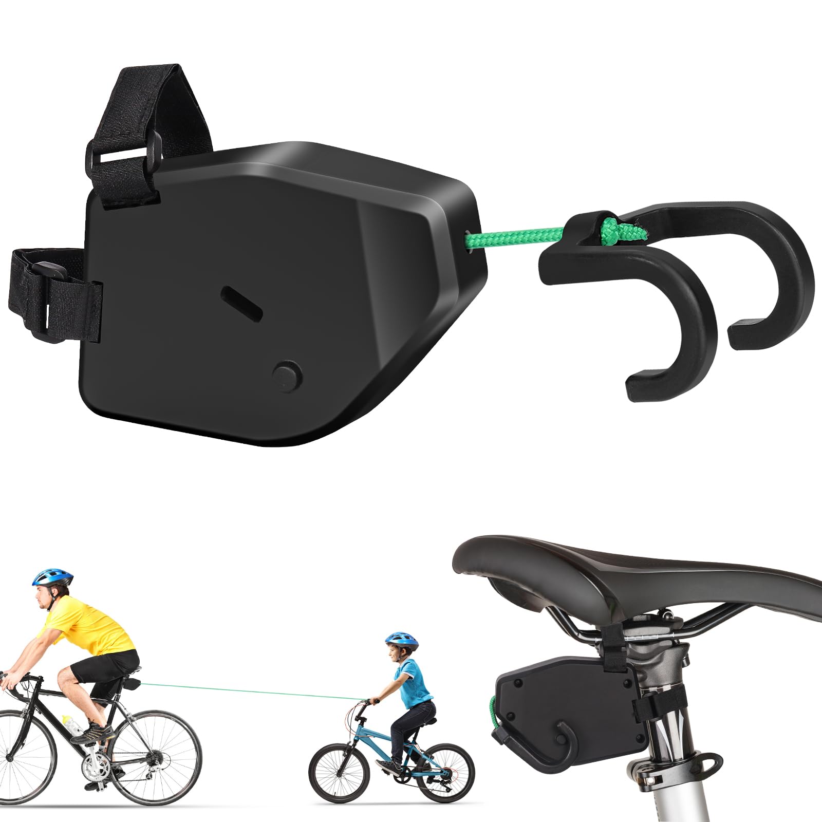 Gaethra Abschleppseil Fahrrad Kinder, 2.5m Fahrrad Seilzug Kinder, Universell Passend, Einziehbarer, Tragfähigkeit 550 lb, für MTB, Kinder Bike Angebot bei HelloDeals