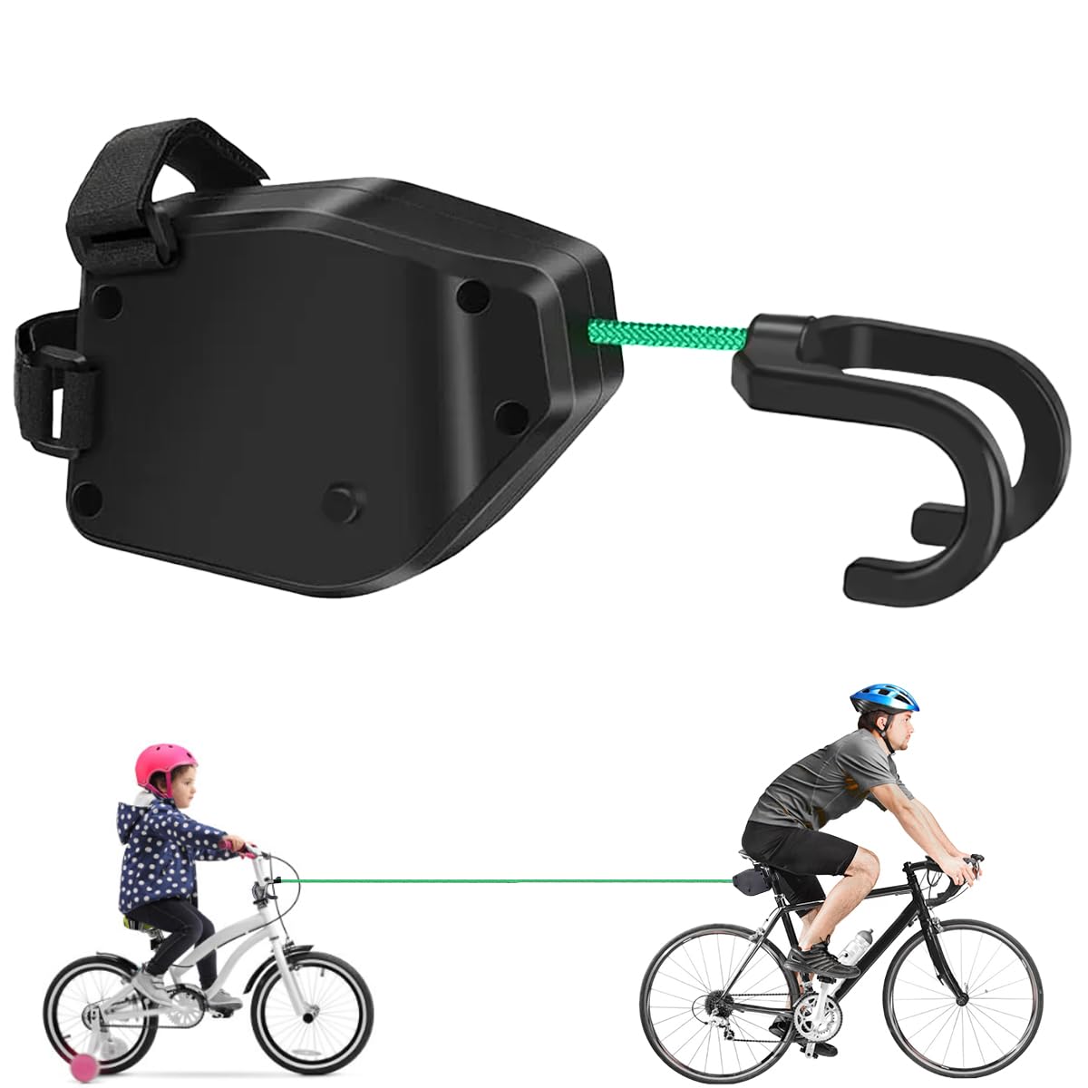 Fahrrad Abschleppseil Kinder, 2.5M Fahrrad Zugseil Kinder, Einziehbares Fahrrad Traktionsseil, Retractable Fahrrad Ziehhilfe, Fahrrad Abschleppseil Zubehör für E-Bike, Kinderfahrrad, Mountainbike Angebot bei HelloDeals
