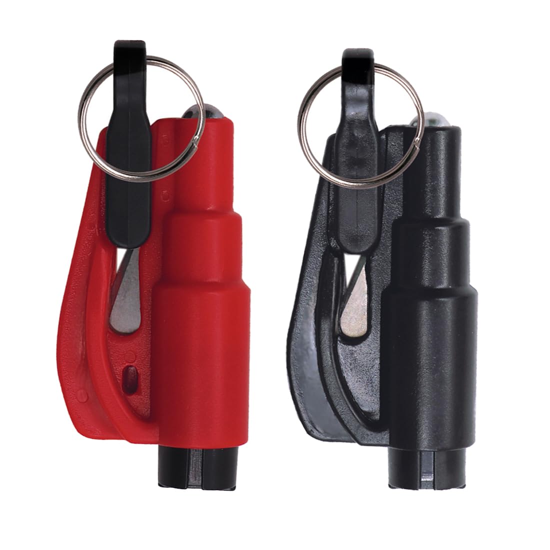 GXGM 2 Stück Autofensterbrecher-Werkzeug als Sicherheitsgurtschneider, Glasbrecher und Sicherheitsgurtschneider, Notfall（Rot und Schwarz） Angebot bei HelloDeals