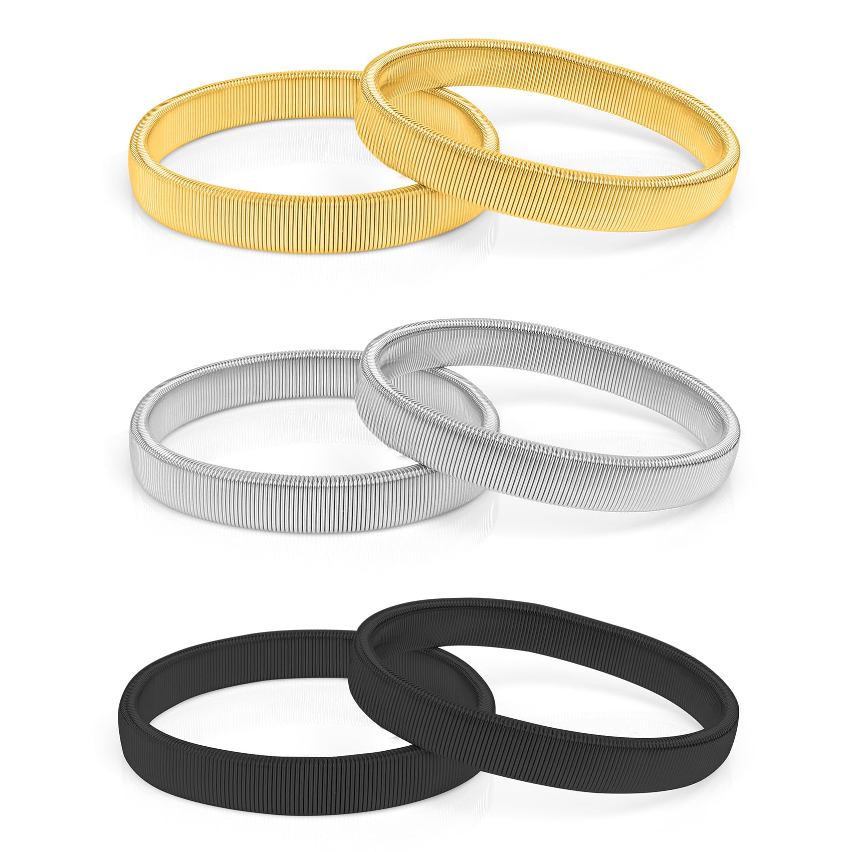 Ärmelhalter,Ärmelhalter Damen,Ärmelhalter Herren,Hemdhalter Herren,Hemd Ärmelhalter,Hemdhalter,Hemd Halter,Anti-Rutsch-Hemd ärmelhalter,Ärmelhalter Herren Metall,Ärmelhalter Herren Silber,Hemd-Armband Gold+silber+schwarz 3 Angebot bei HelloDeals