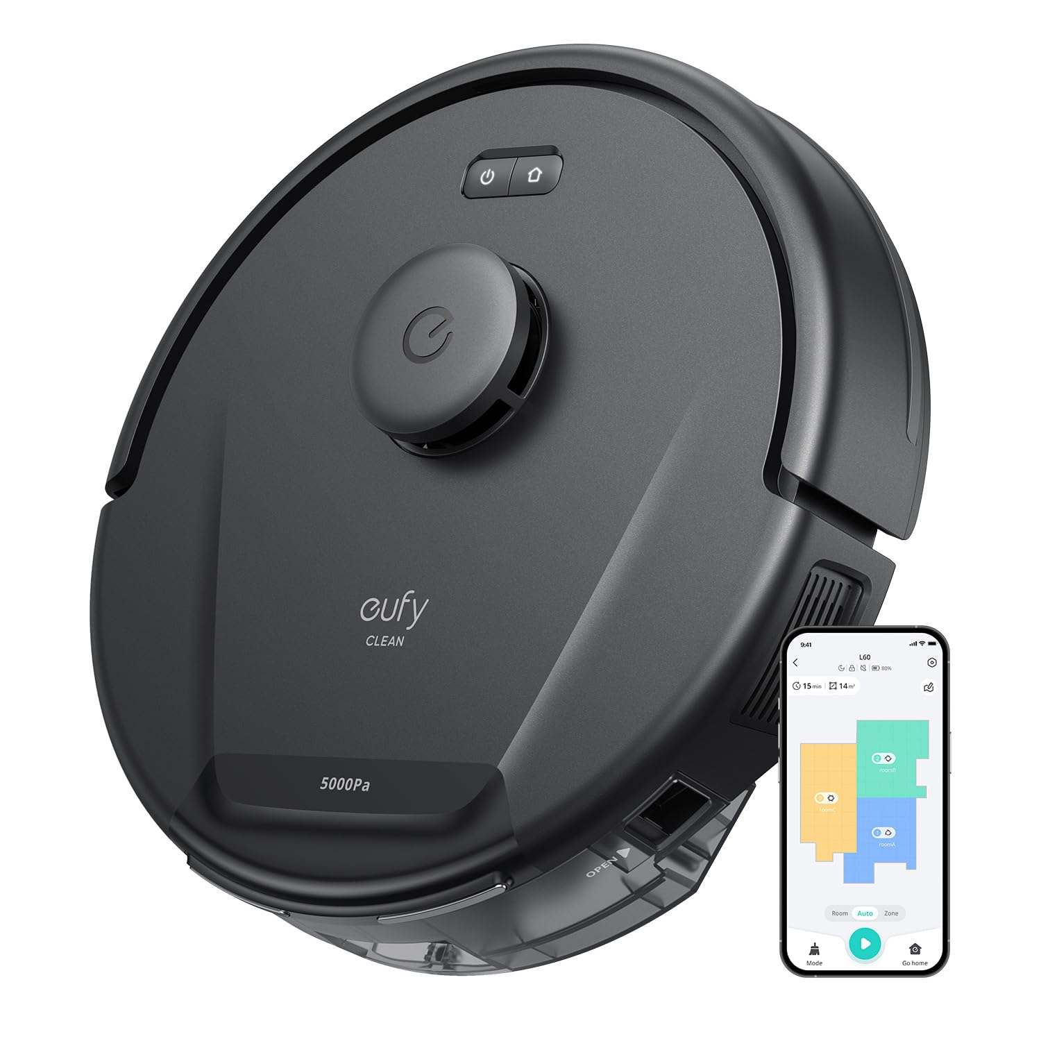 eufy L60 Saugroboter, Ultra Starke 5.000Pa Saugkraft, Staubsauger Roboter mit iPath Laser-Navigation, für gründliche Bodenreinigung, App-Steuerung(Generalüberholt) RoboVac L60 Angebot bei HelloDeals