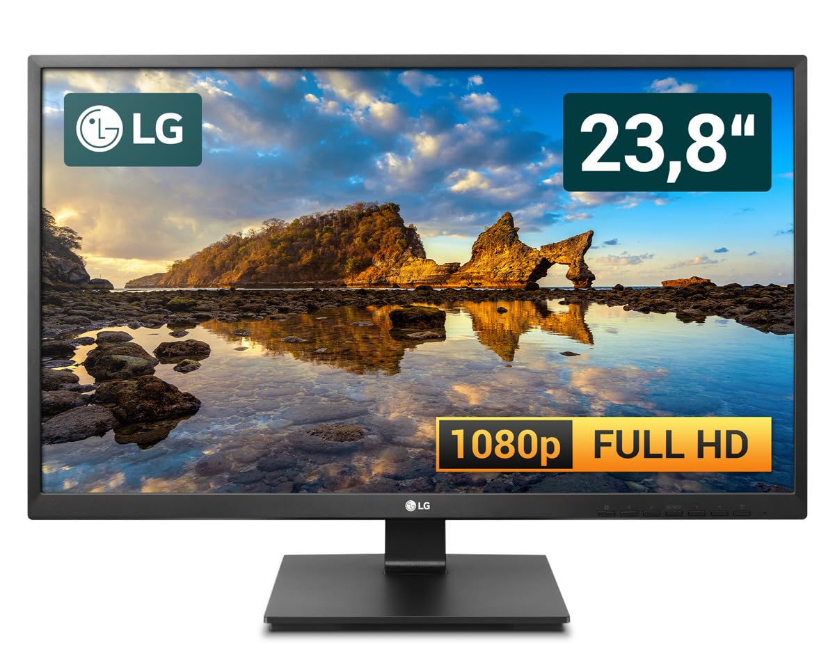 LG 24BK550AY-B 24 Zoll Business Computer Monitor, Desktop Gaming Monitor, Full HD (VGA - DisplayPort - DVI - HDMI - Lautsprecher - USB-HUB - VESA), PC Bildschirm, schwarz (Generalüberholt) Angebot bei HelloDeals