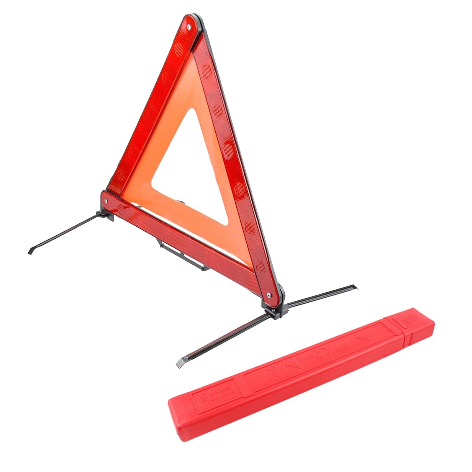 Warndreieck, Faltbarer Warndreieck Mit, Aufbewahrungsbox Warndreieck Kfz, Mit, Für Warnschilder, die im Falle Eines Vorübergehenden Stopps Oder Einer Fahrzeugpanne Angezeigt Werden Angebot bei HelloDeals