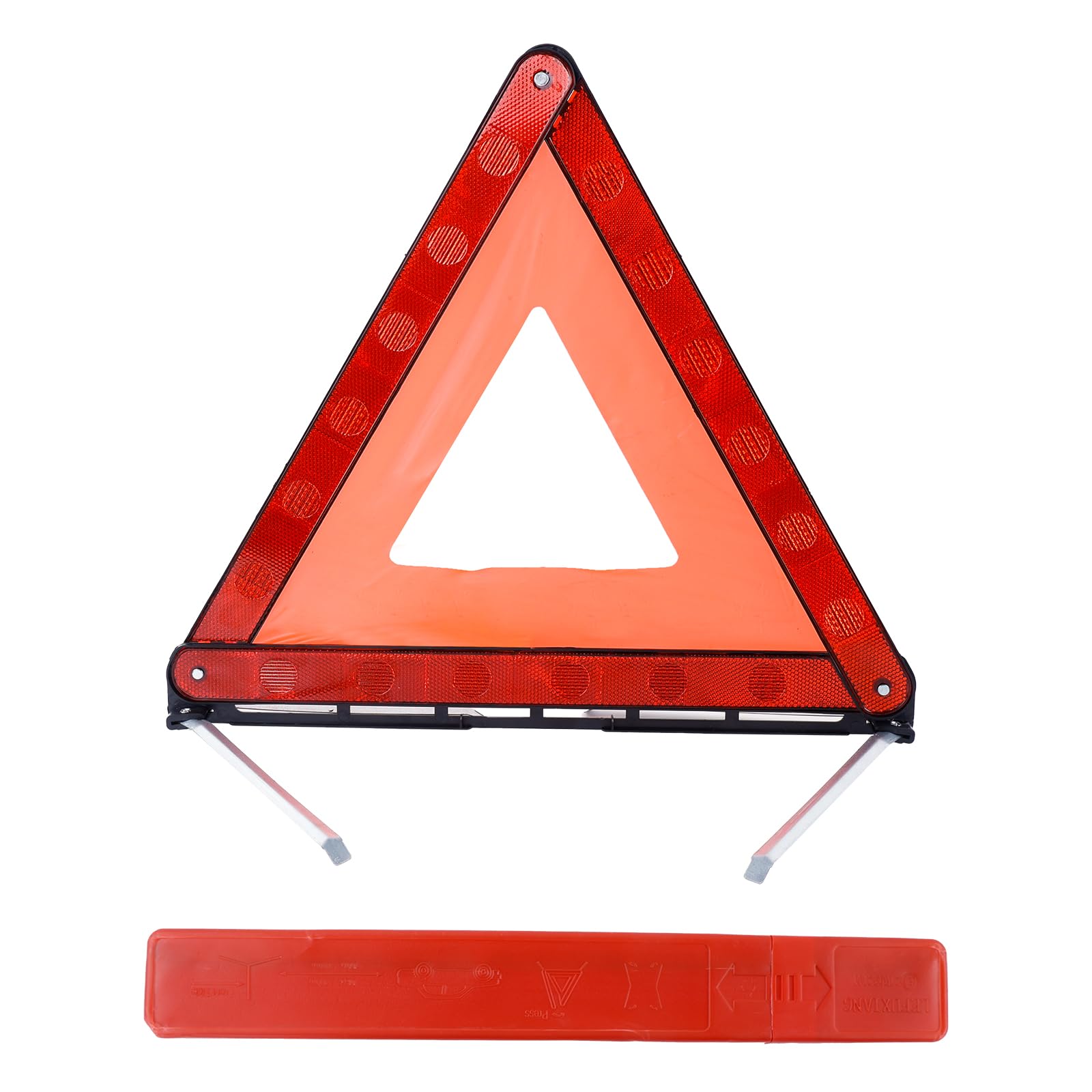 ROSYLEVE Warndreieck KFZ & Auto, Mit Aufbewahrungsbox Faltbarer Dreieck Autozubehör Pannendreieck Auto Triangle für Unfall & Pannen Angebot bei HelloDeals