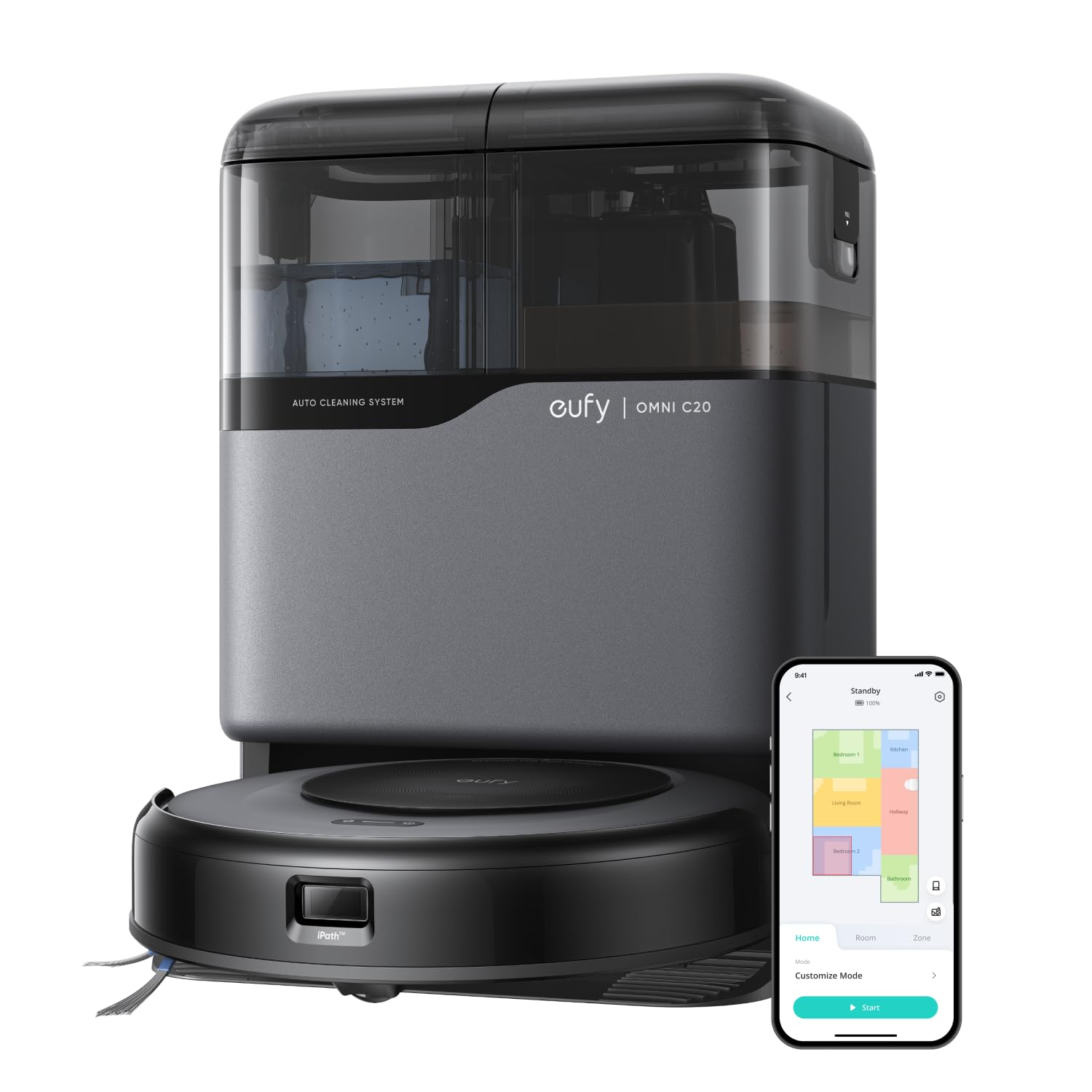 eufy Saugroboter Omni C20 mit All-in-One-Station, Auto-Entleerung, Auto-Wasch- und Trocknungsfunktion mit Wischfunktion (Generalüberholt) Angebot bei HelloDeals