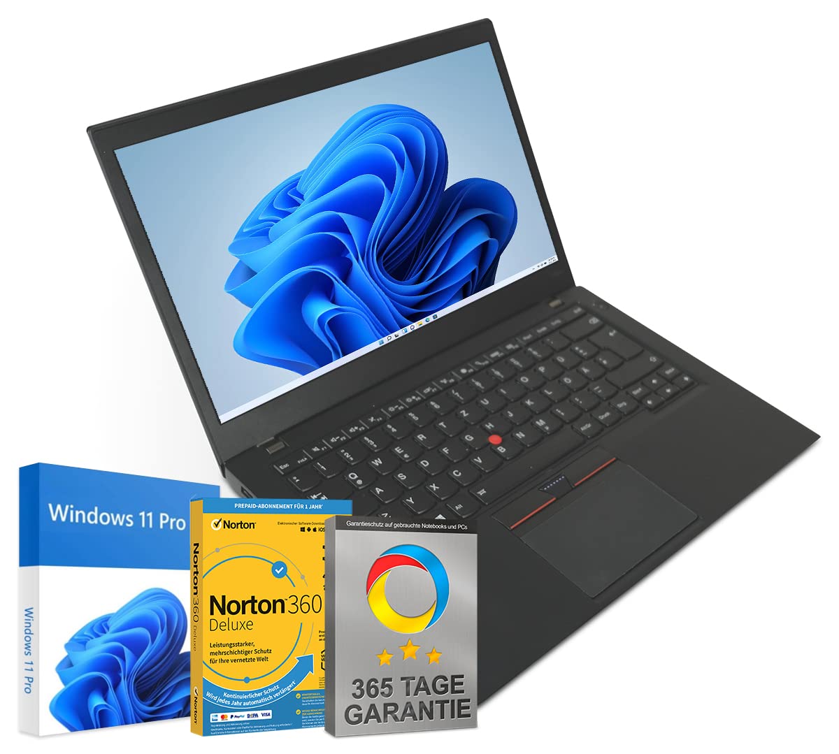 Lenovo ThinkPad T470s 14 Zoll Full HD Laptop Intel Core i5-6300U@ bis zu 3 GHz 8 GB 256 GB SSD mit Windows 11 Pro & GRATIS Antiviren-Software inkl. 365 Tage Garantie (Generalüberholt) Angebot bei HelloDeals