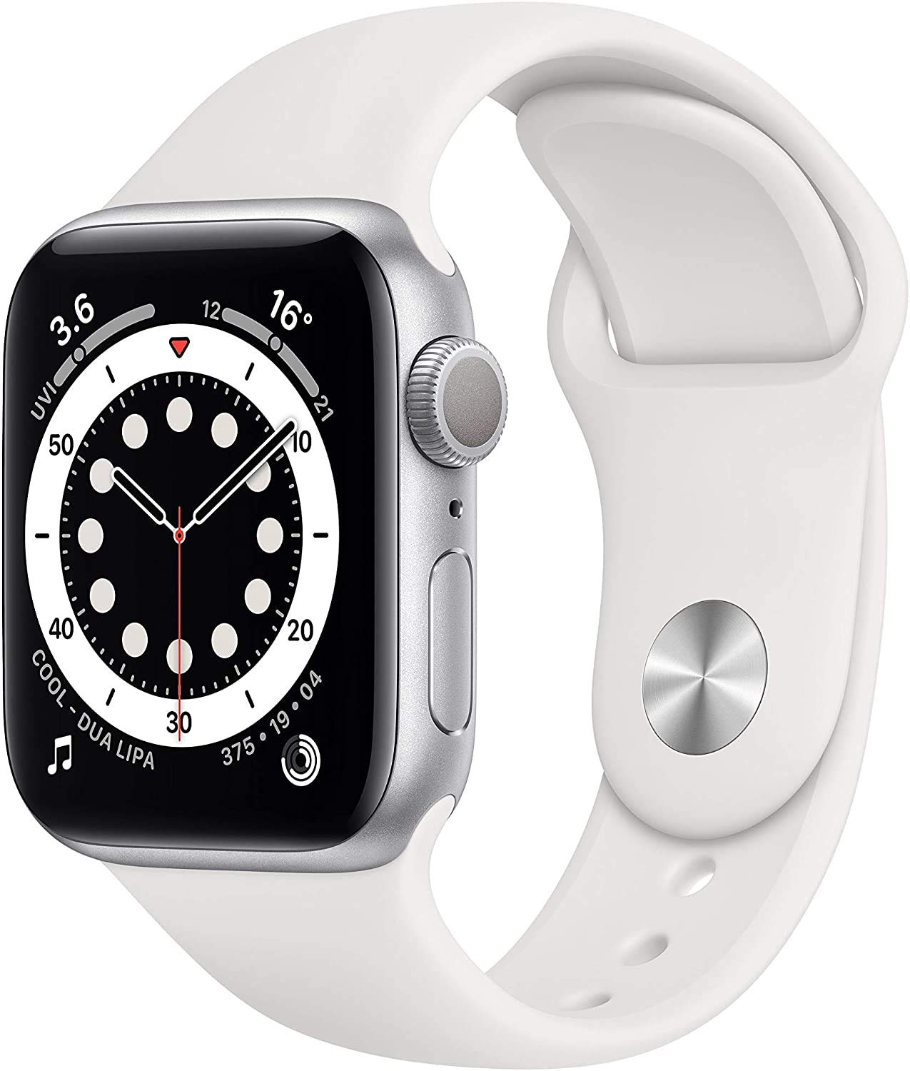 Apple Watch Series 6 (GPS, 40MM) Aluminiumgehäuse Silber mit weiß Sportarmband (Generalüberholt) Angebot bei HelloDeals
