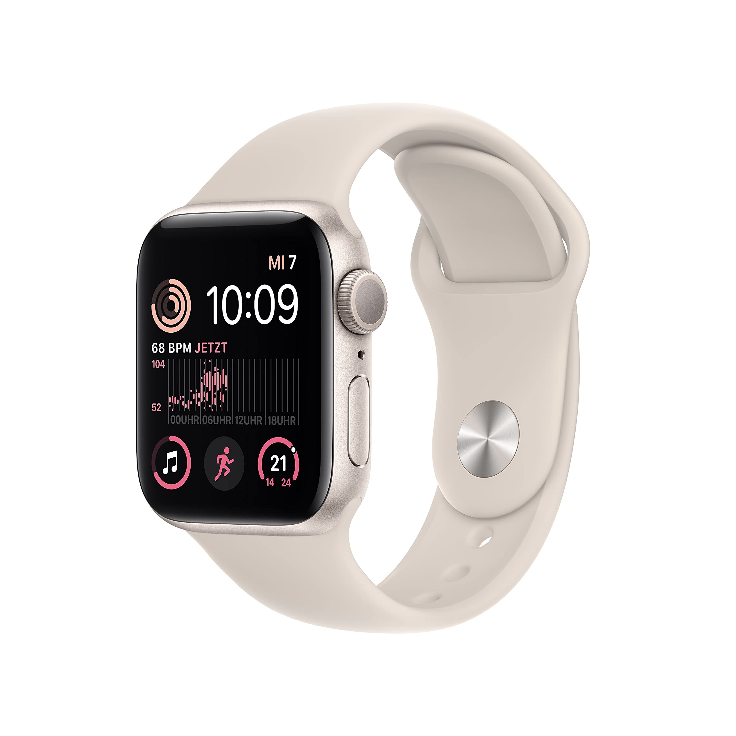 Apple Watch SE (2. Generation) (GPS, 40mm) - Aluminiumgehäuse Polarstern mit Sportarmband Polarstern - Regular (Generalüberholt) GPS 40mm Polarstern Angebot bei HelloDeals