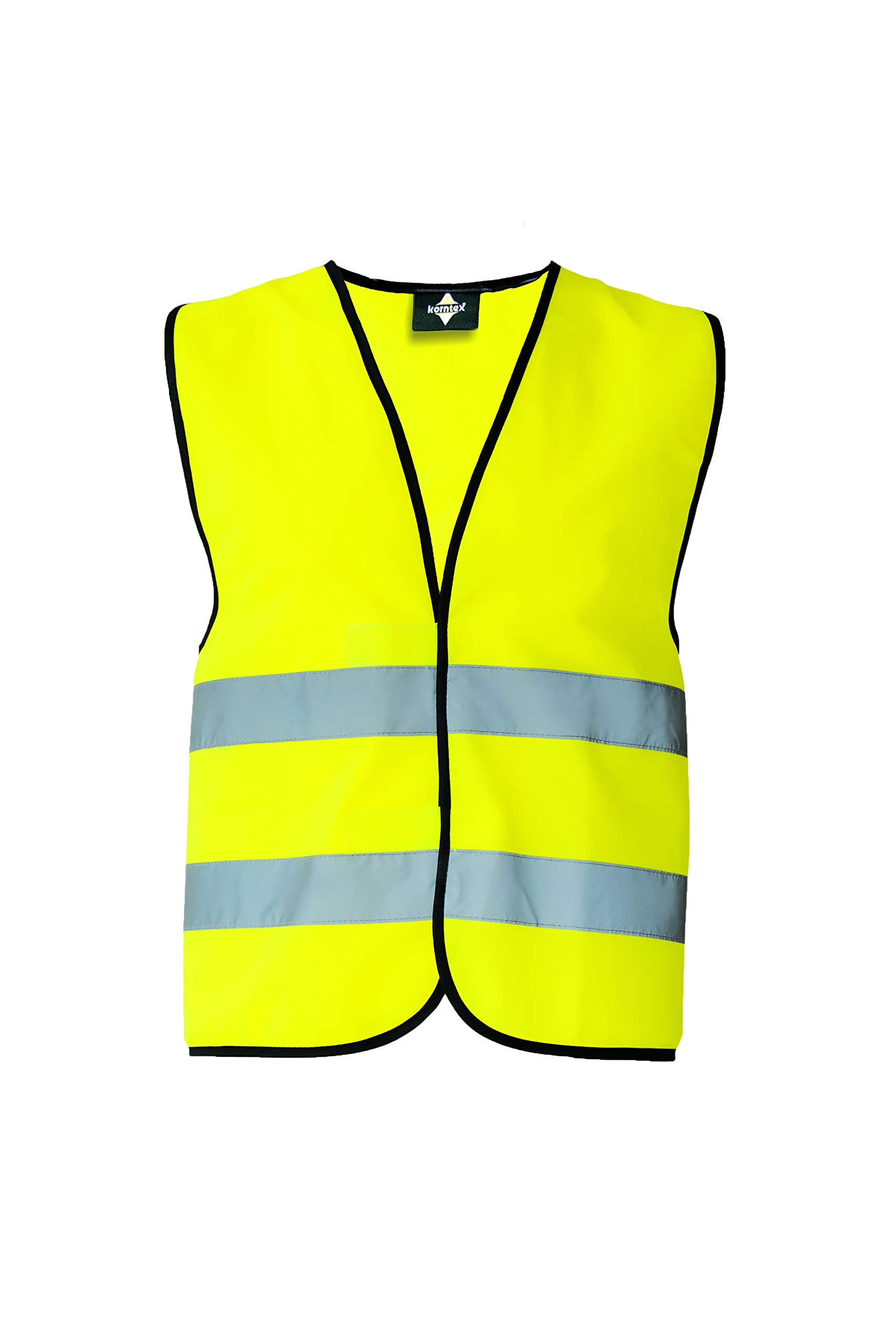 korntex Warnweste Standard - schwarzer Saum (gelb) 6XL Gelb Angebot bei HelloDeals