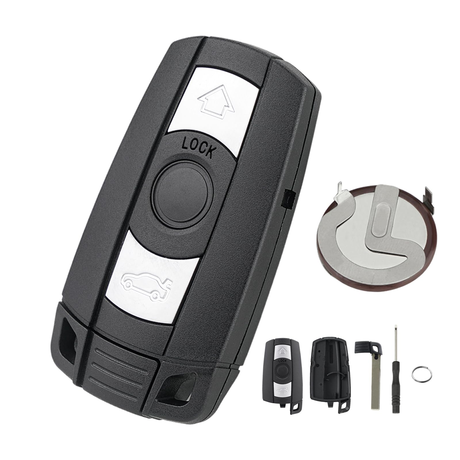 3-Knopf Schlüsselgehäuse Ersatzschlüssel mit VL2020 Batterie für BMW E87 E81 E90 E71 E53 E60 E61 E64 E84 E89 E92 Serie 1 2 3 5 6 X1 X5 BMW schlüssel (VL2020 90Grad ) mit Batterie Angebot bei HelloDeals