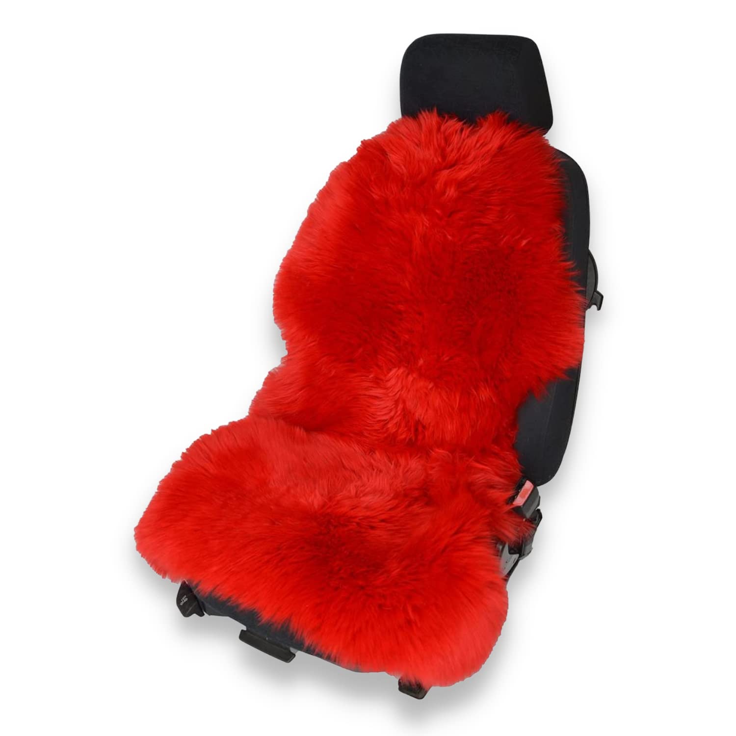 Leibersperger Felle Hochwertige Autofell Sitzauflage Stoffsitz – Geeignet für Jede Jahreszeit - Besonders schmutzabweisend - Universelle Passform – Made in Germany (rot) Angebot bei HelloDeals