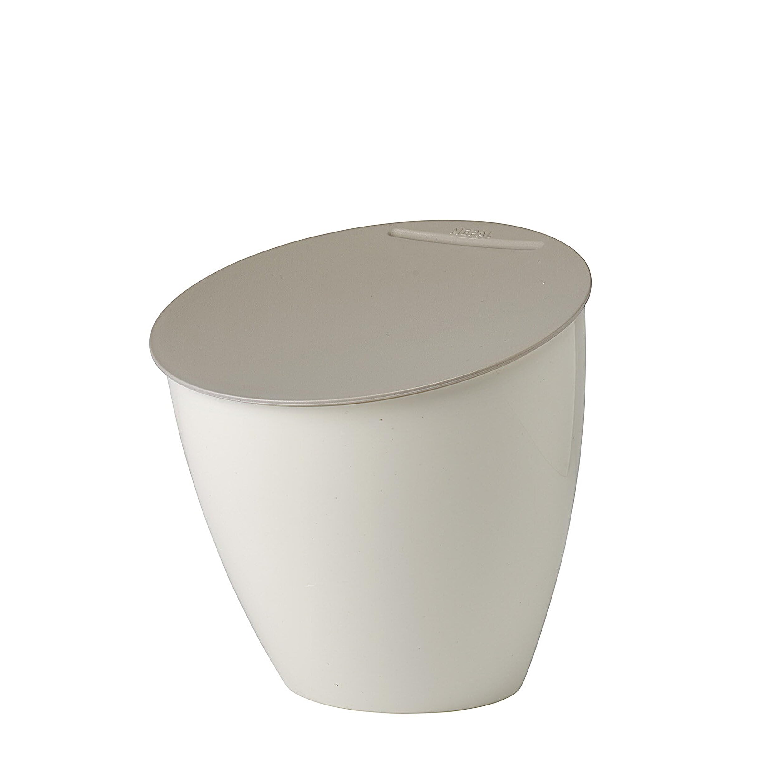 Mepal - Küchenabfalleimer Calypso - Kleiner Mülleimer mit Deckel - Komposteimer Küche - Ideal für die Küchenorganisation - Küchenhelfer & Spülmaschinenfest - 2200 ml - Nordic white Angebot bei HelloDeals