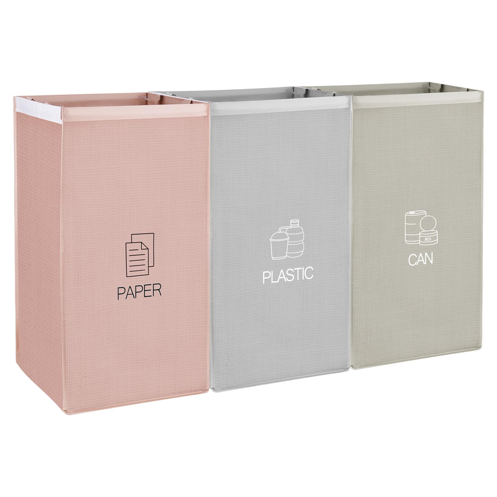 CTDMJ® Mülltrennsystem 3fach für Papier, Glas Plastik- Umweltfreundliche Mülleimer Trennsystem - Recycling Organizer Taschen aus resistenten und Wiederverwendbaren Materialien- Abfalltrennsystem Angebot bei HelloDeals