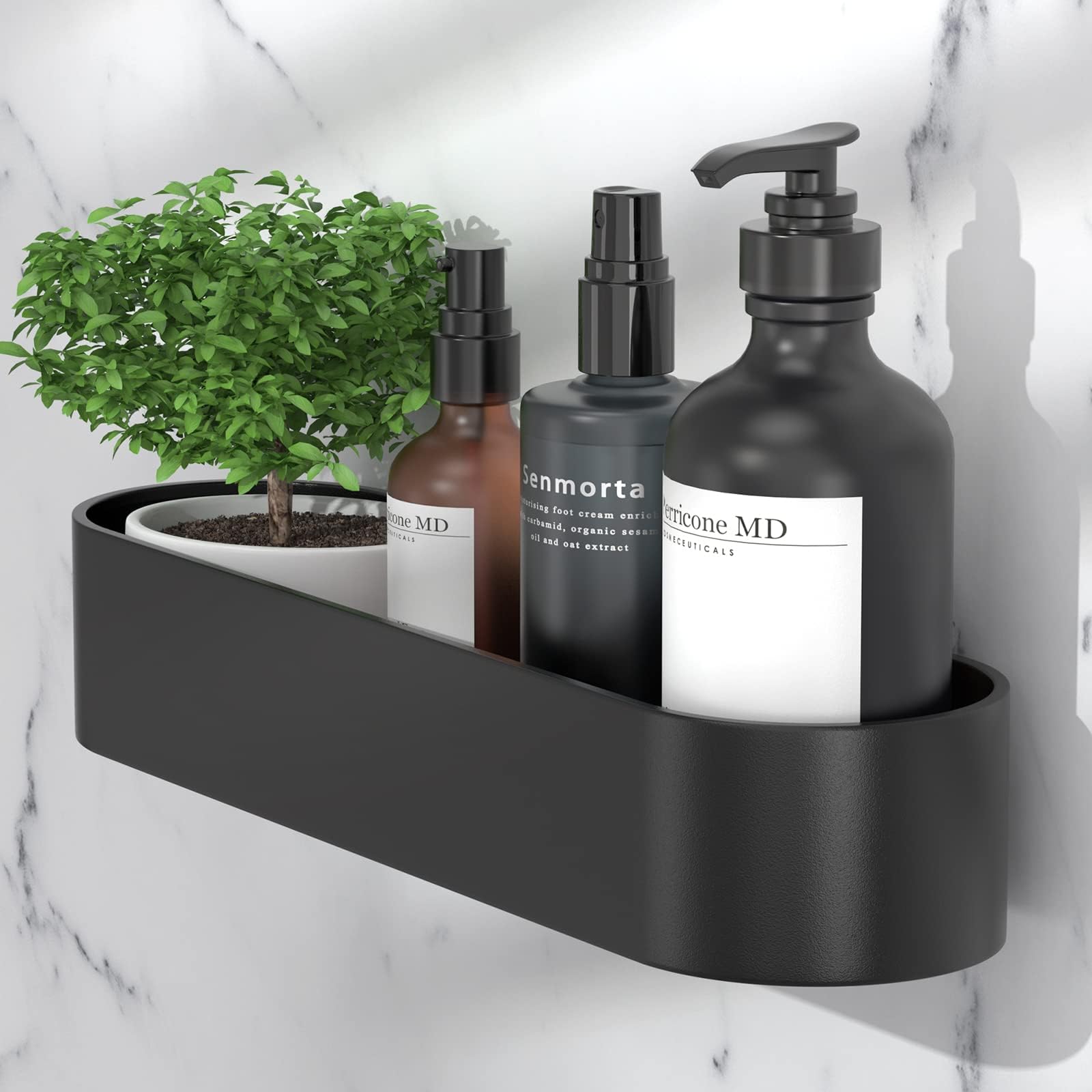 Qeekzeel Duschablage Ohne Bohren Duschregal Duschkorb Organizer Nagelfrei Selbstklebend Space Aluminum Kein Schaden Wandhängend Matte Finish Für Badezimmer Küche Schwarz Einzeln Angebot bei HelloDeals