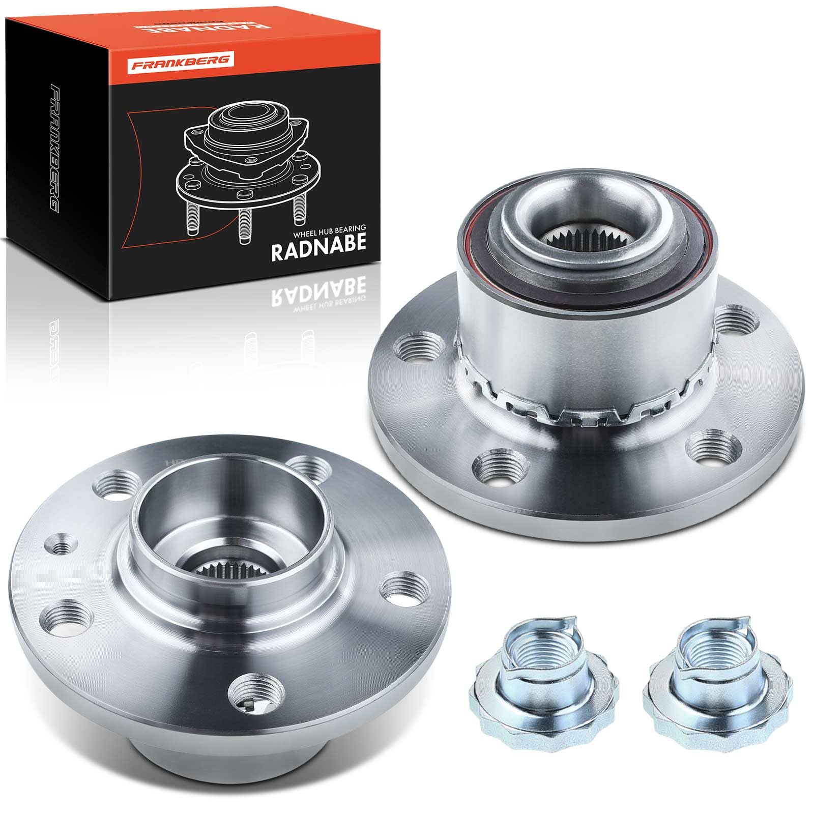 Frankberg 2x Radlager Radlagersatz Vorderachse Flansch-Rad ⌀127 Mit ABS Magnetring Kompatibel mit Polo 6C1 6R1 Fabia II 542 Ibiza IV 6J5 6P1 Fabia III NJ3 Replace# 6C0407621 Angebot bei HelloDeals