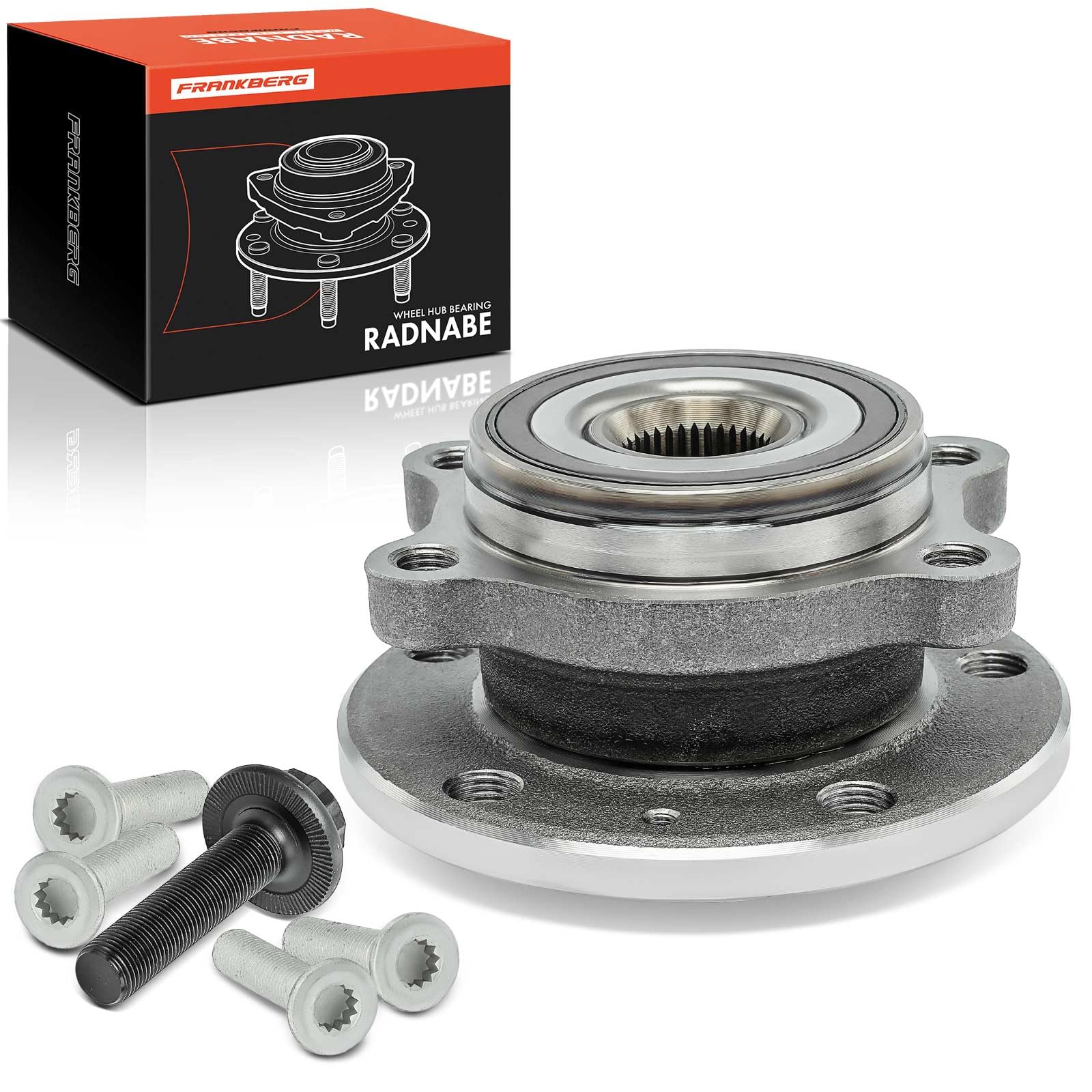 Frankberg 1x Radlager Radlagersatz Vorne unterstützt die ABS-Funktion Kompatibel mit Golf Plus Passa.t A3 8P1 A1 Q3 Leon 1P1 Octavi.a II Superb II Yeti Tigua.n Toura.n Cadd.y Angebot bei HelloDeals
