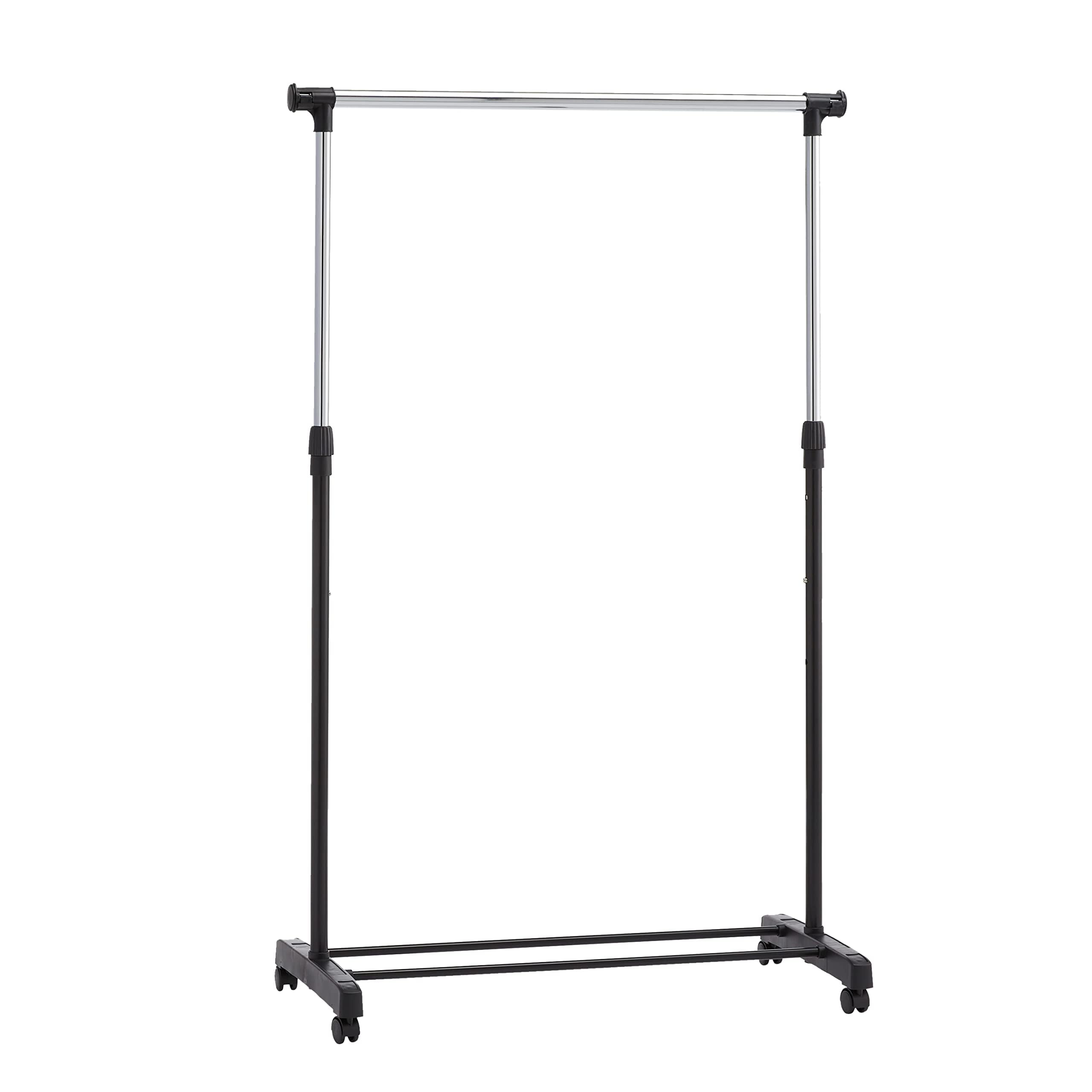 Amazon Basics Kleiderstange mit Rollen, Chrom, (91.5-145) x 42 x (134-161) cm (L x W x H) (91.5-145) x 42 x (134-161) cm (L x W x H) Chrom Angebot bei HelloDeals