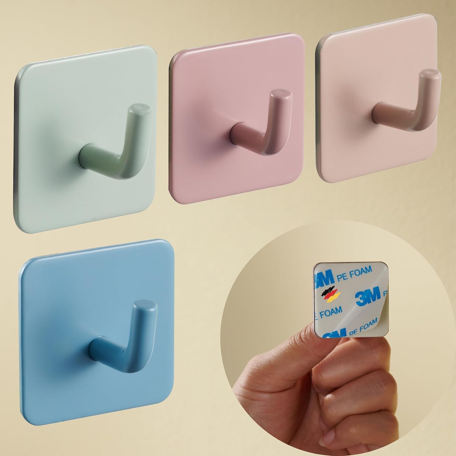 DEKAZIA® 4 Kleiderhaken Kinder bunt | Garderobenhaken Kinder Kindergarderobe Haken Kindergarderobe Haken Wandhaken Kinder Kleiderhaken Kinderzimmer Klebehaken Kinder Haken Garderobe Kinderhaken Bunt 4 Haken Angebot bei HelloDeals