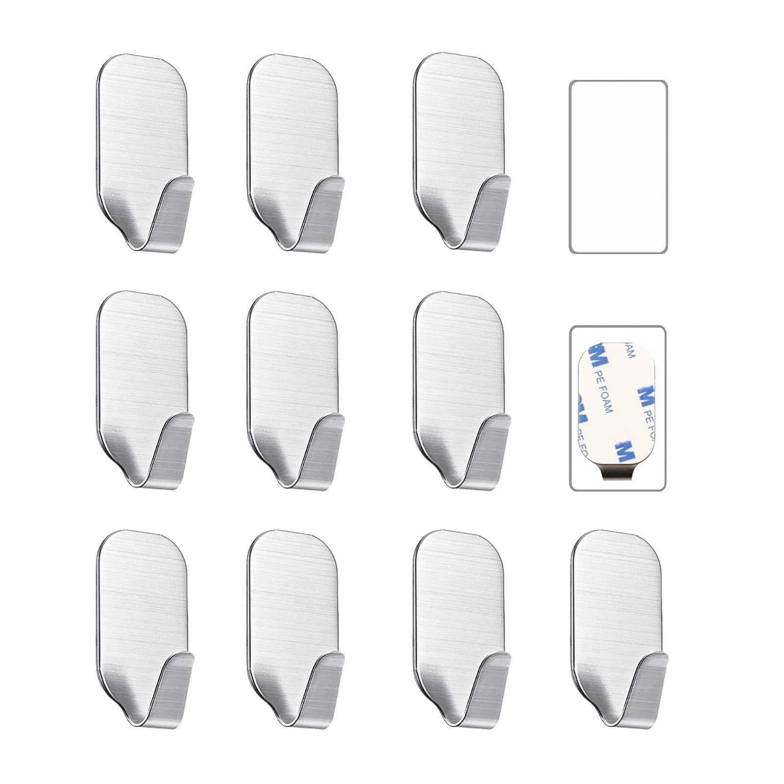 kleine Haken selbstklebend Edelstahl, Handtuchhaken ohne Bohren für Bad und Küche, starke Klebehaken für Wand 10 55mmX30mm Angebot bei HelloDeals