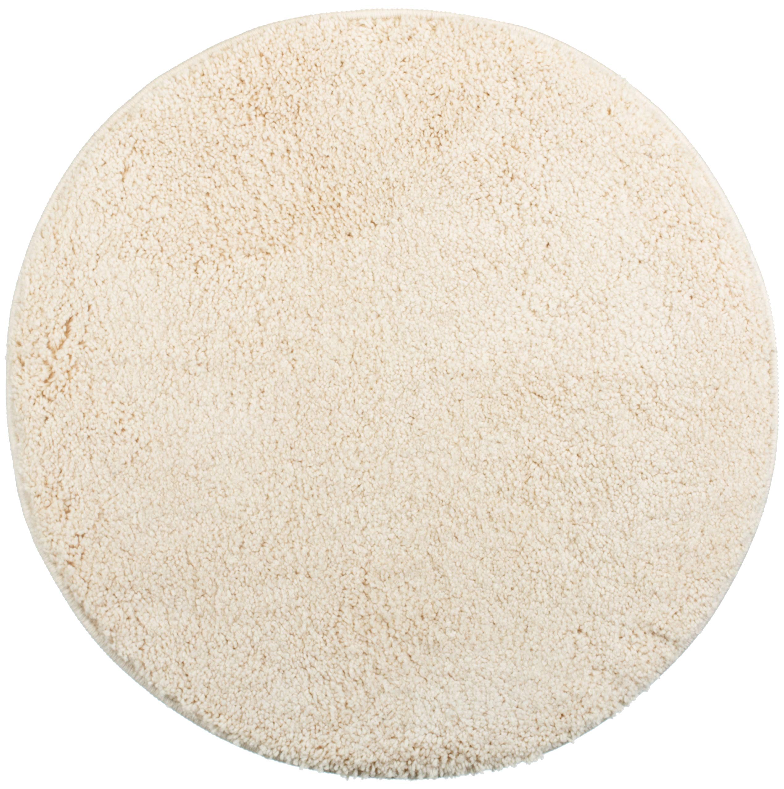 Brandsseller Badezimmerteppich Ø 60 cm Badvorleger Badematte Badteppich rund Chenille rutschfest saugstark maschinenwaschbar - Beige Rund Ø 60 cm Beige Angebot bei HelloDeals
