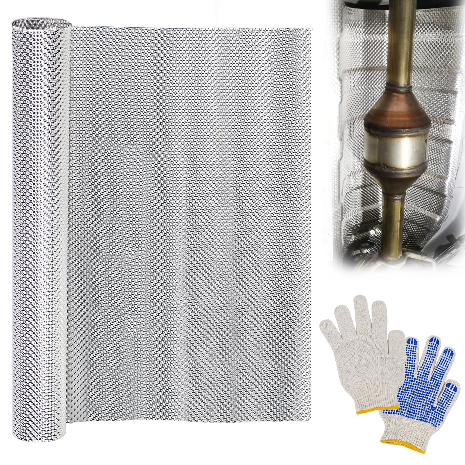 FSWWSF Hitzeschutzblech, Hitzeschutz Hitzeblech Aluminium Motorsport Isolierung, Hitzeschutzblech auspuff, Motor-Wärmedämmung (1) Angebot bei HelloDeals