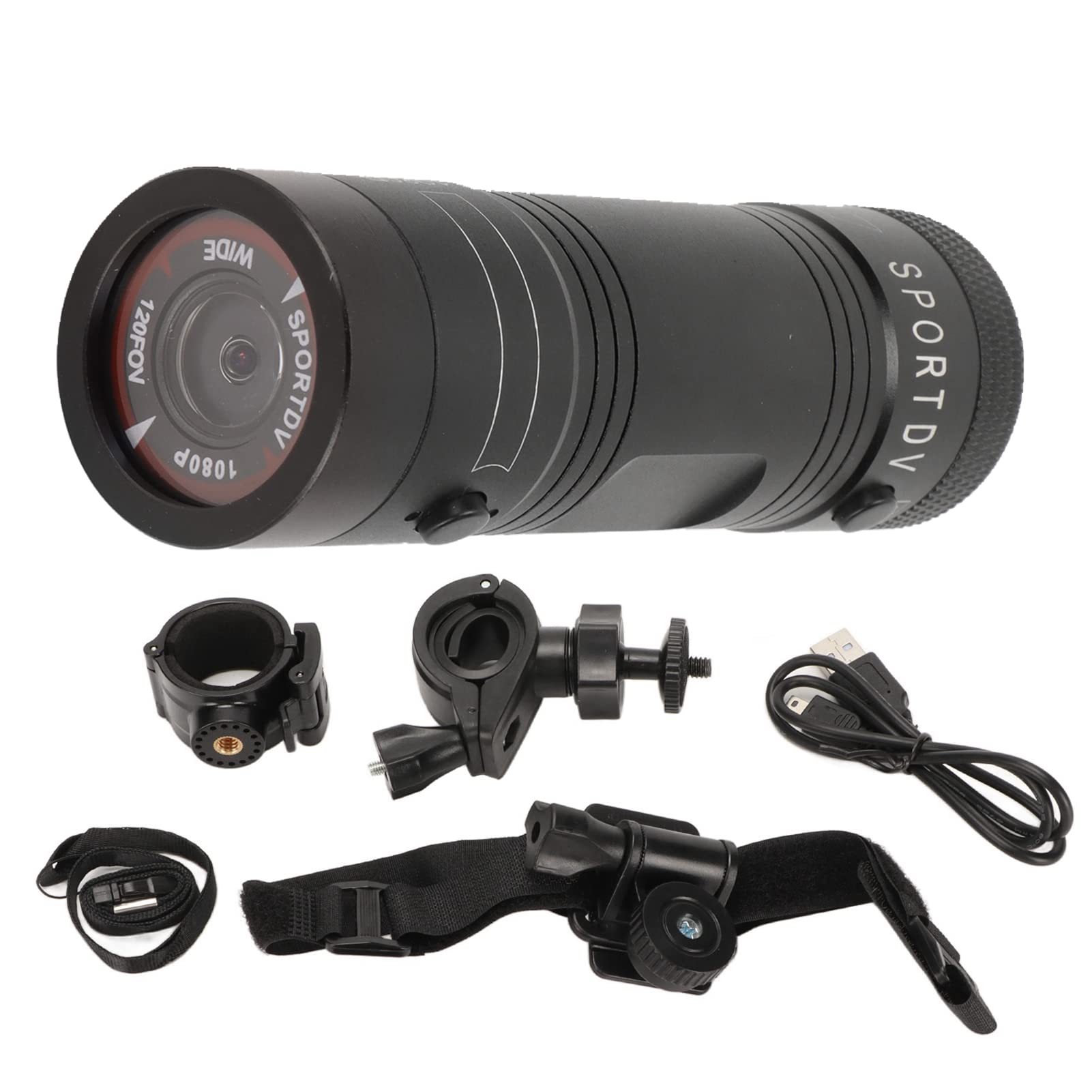 Motorradhelm-Kamera, HD 1080P Sport-Action-Kamera 120 Grad Weitwinkel wasserdichte Helm-Videokamera, Geräuscharmer Kompakter Fahrrad-Sport-Videorecorder mit Mikrofon für Skifahren, Radfahren Angebot bei HelloDeals