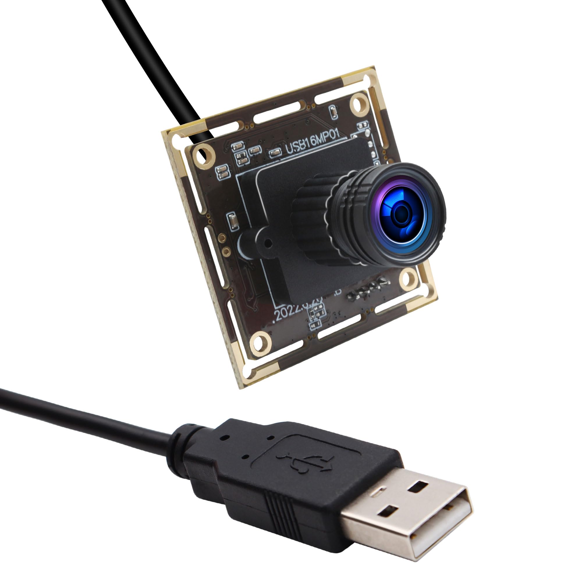ELP 16MP USB-kameramodul Ultra HD 3496P USB Kamera mit IMX298 Bildsensor Webcam, Plug and Play Embedded Kamera in 3D-Drucker-Kamera industriellen medizinischen Geräten für Linux Android Windows Mac Angebot bei HelloDeals