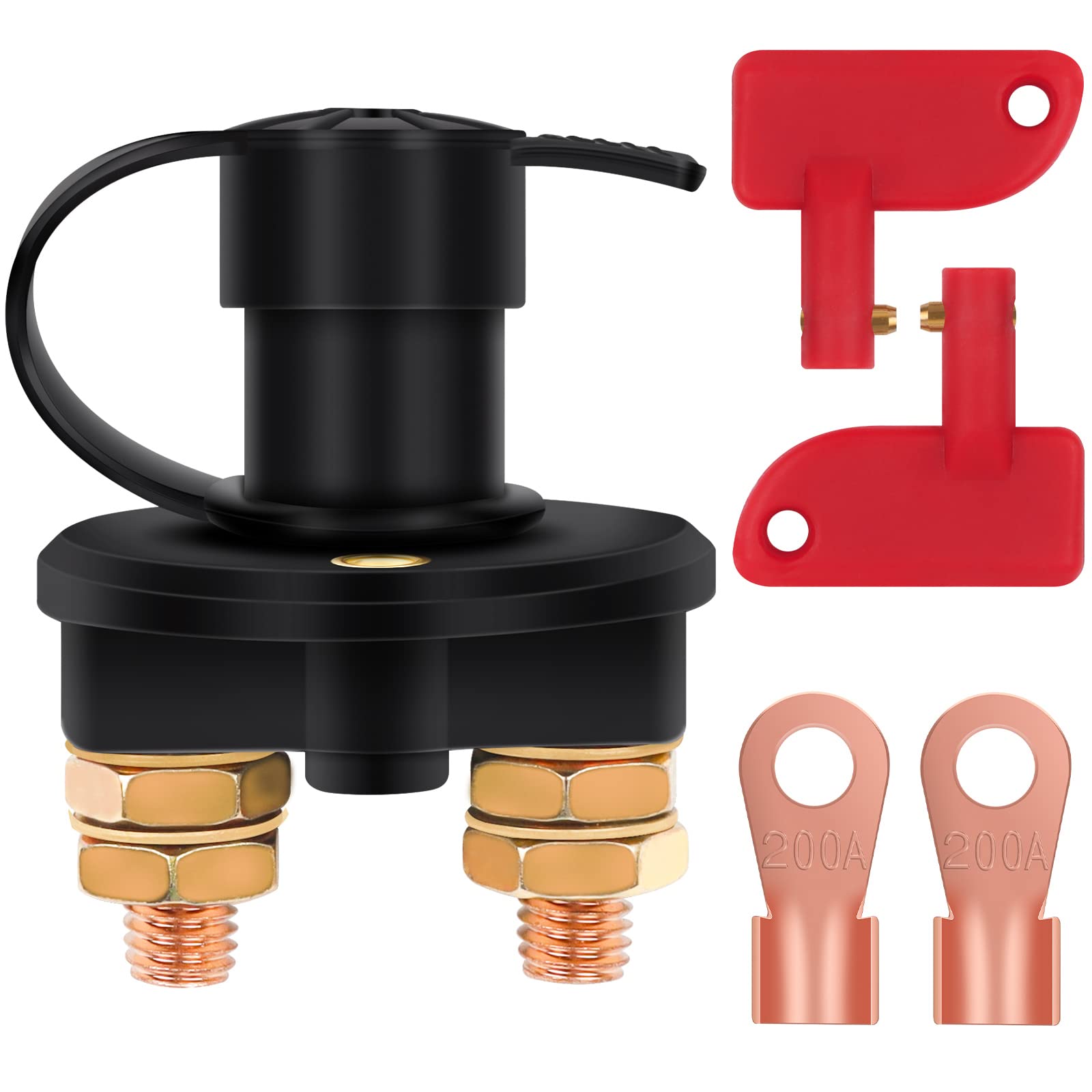 Hauptschalter 12V / 24V, JatilEr Batteriehauptschalter Schnelles Ausschalten Trennschalter Reines Kupfer Batterieschalter Boot mit Natoknochen Schlüssel für Pkw Wohnmobile Lkw Schiffe Yachten Angebot bei HelloDeals