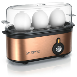 Arendo - Edelstahl Eierkocher Threecook - Egg Cooker - EIN AUS-Schalter - Wählbarer Härtegrad - 210 W - 1-3 Eier - GS - BPA-frei Kupfer Angebot bei HelloDeals