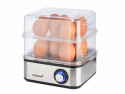 Korona 25303 Edelstahl Mini Dampfgarer und Eierkocher | Kleiner Dämpfer für Gemüse | Profi Kocher für bis zu 16 Eier Angebot bei HelloDeals