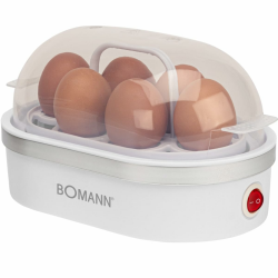 Bomann® Eierkocher 6 Eier | mit akkustischem Signal (Summer) | inkl. Messbecher und Eipicker | Egg Cooker | Heizschale antihaftbeschichtet | Egg Boiler | EK 5022 CB weiß 13 cm l x 22 cm b x 13.5 cm h Weiß Angebot bei HelloDeals