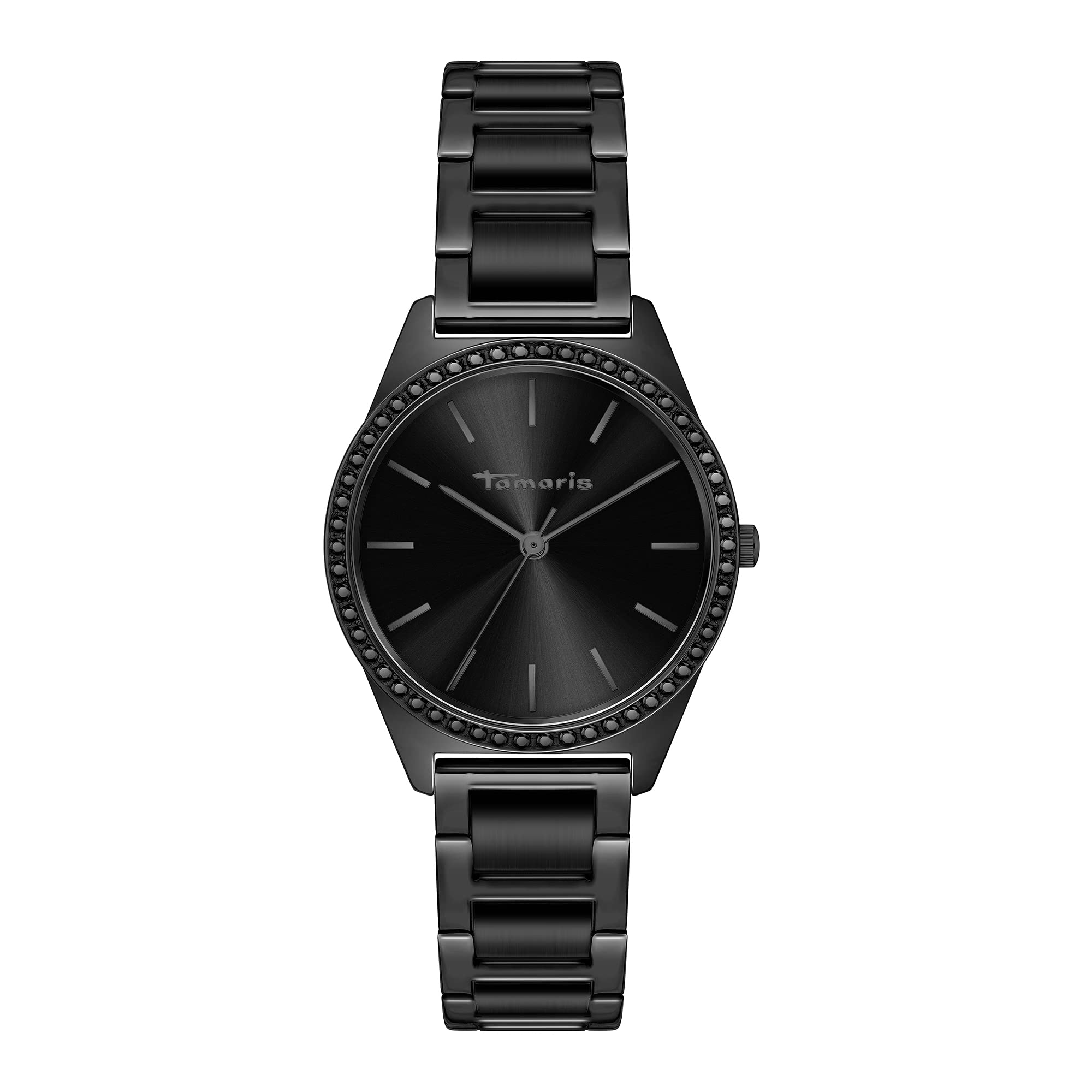 Tamaris Damenuhr - Kleine, Sportlich-Elegante Armbanduhr 30mm Schwarz Tiny Zirkonia Angebot bei HelloDeals
