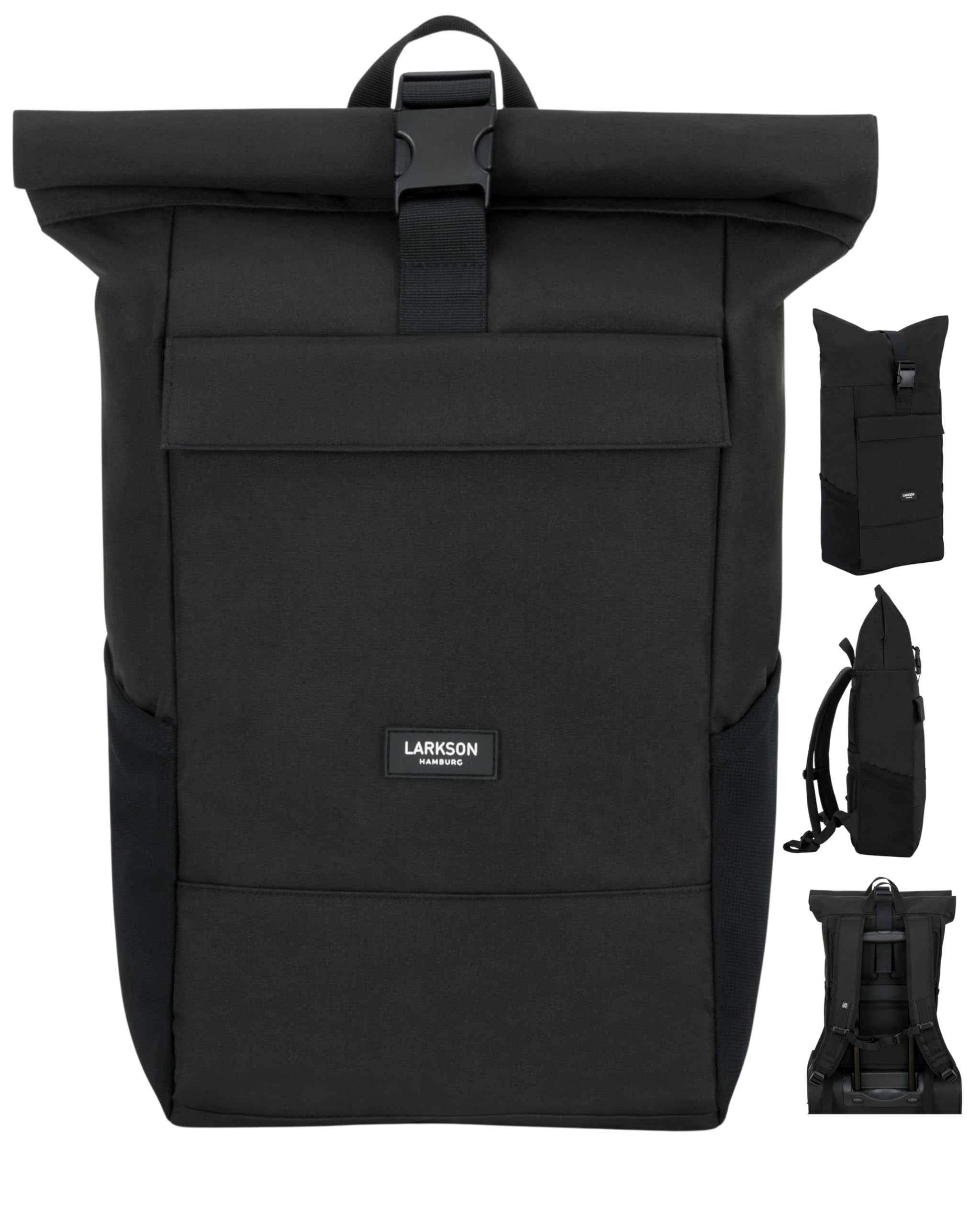 LARKSON Rucksack Damen & Herren - No 4 - Rolltop Backpack mit Laptopfach Uni, Arbeit & Fahrrad - Großer Reiserucksack - Wasserabweisend Angebot bei HelloDeals