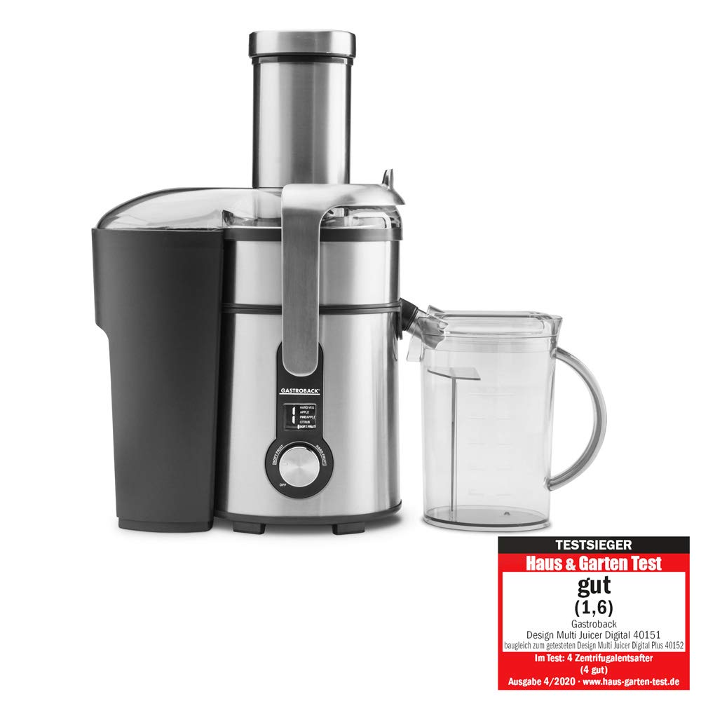 Gastroback Entsafter 40151 Design Multi Juicer Digital, 1300 Watt Profi-Motor, XXL - Einfüllschacht (Ø 84 mm), 5 Geschwindigkeitsstufen Angebot bei HelloDeals