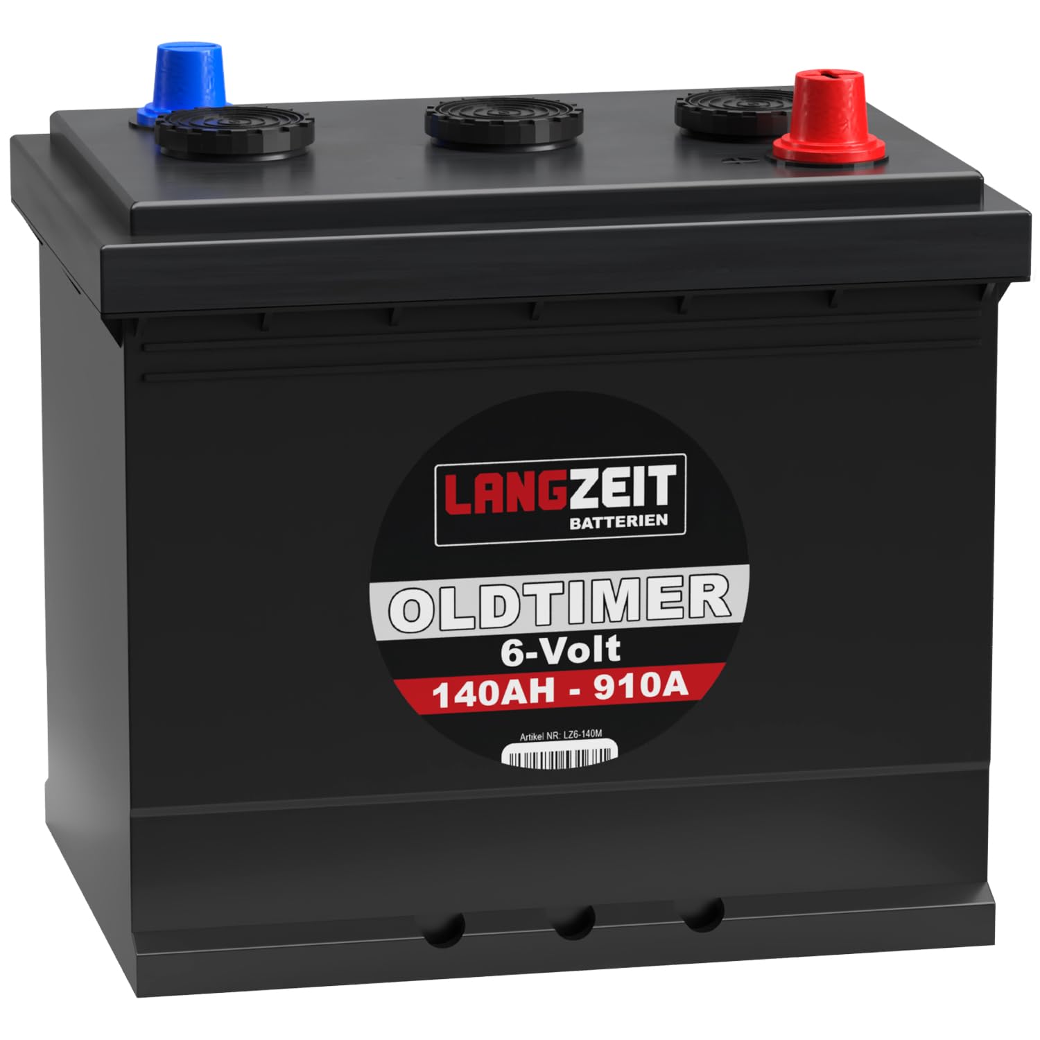 LANGZEIT Oldtimer Batterie 6V 140Ah Autobatterie Starterbatterie 6-Volt gefüllt & geladen einbaufertig Angebot bei HelloDeals