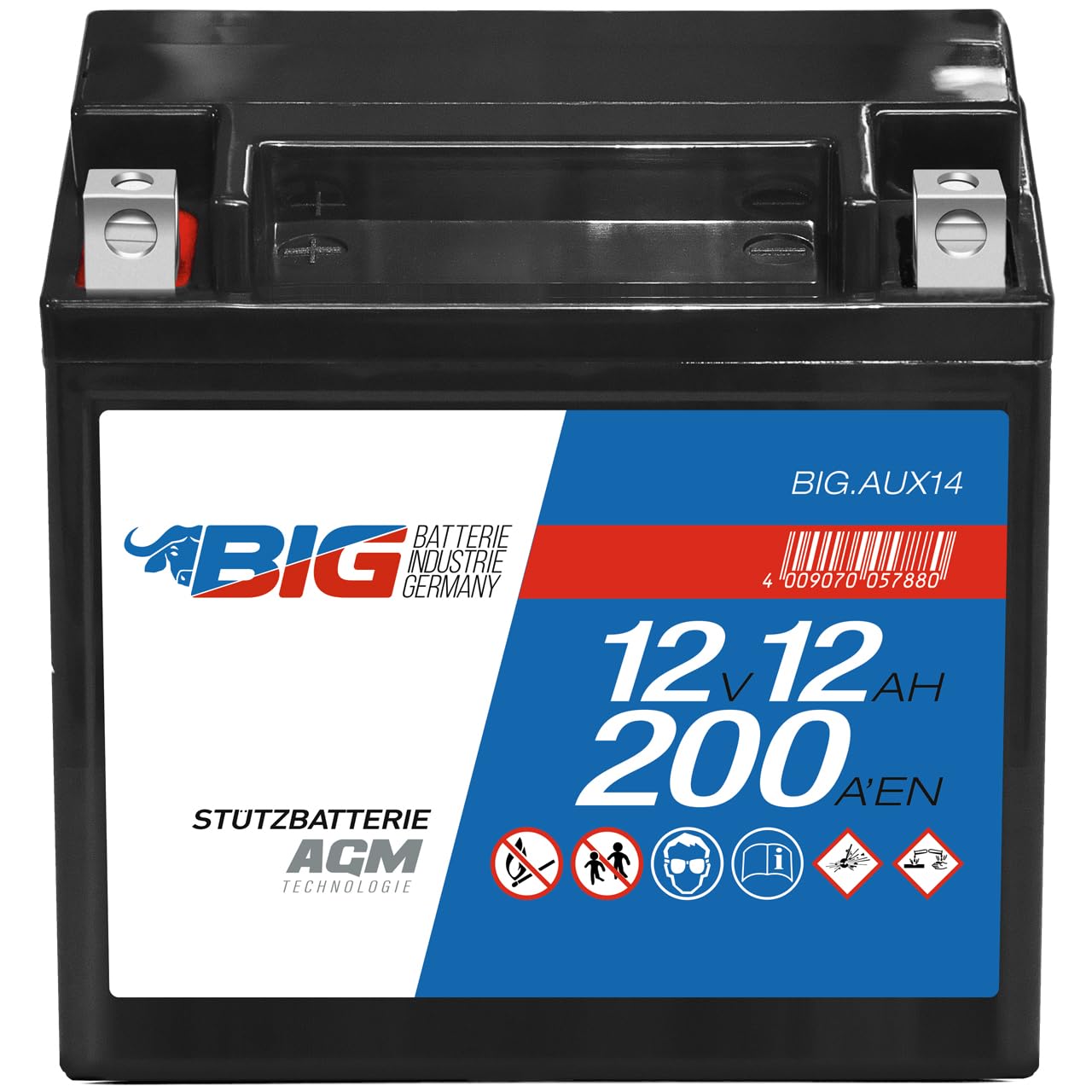 Stützbatterie 12V 12Ah BIG AUX AGM PKW Backup Batterie für A2115410001 & 61217586977 Angebot bei HelloDeals