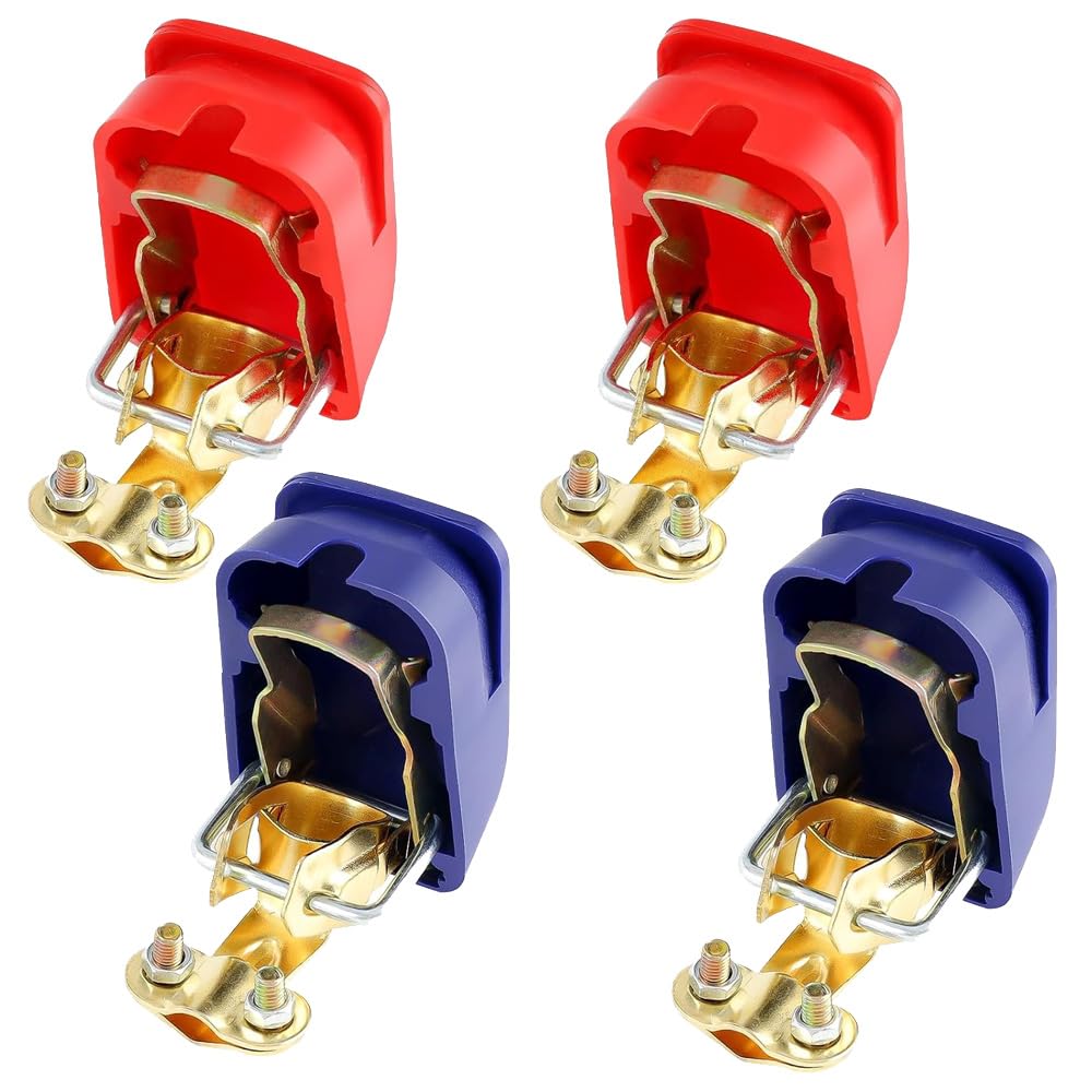 2 Paar Batterieklemmen 12V KFZ Auto Batteriepolklemmen Batterieklemme Schnellklemmen Polklemmen Batterieklemmen Set Boot PKW Autobatterie Klemmen für Auto Motorrad Truck Boot Rot Blau Angebot bei HelloDeals