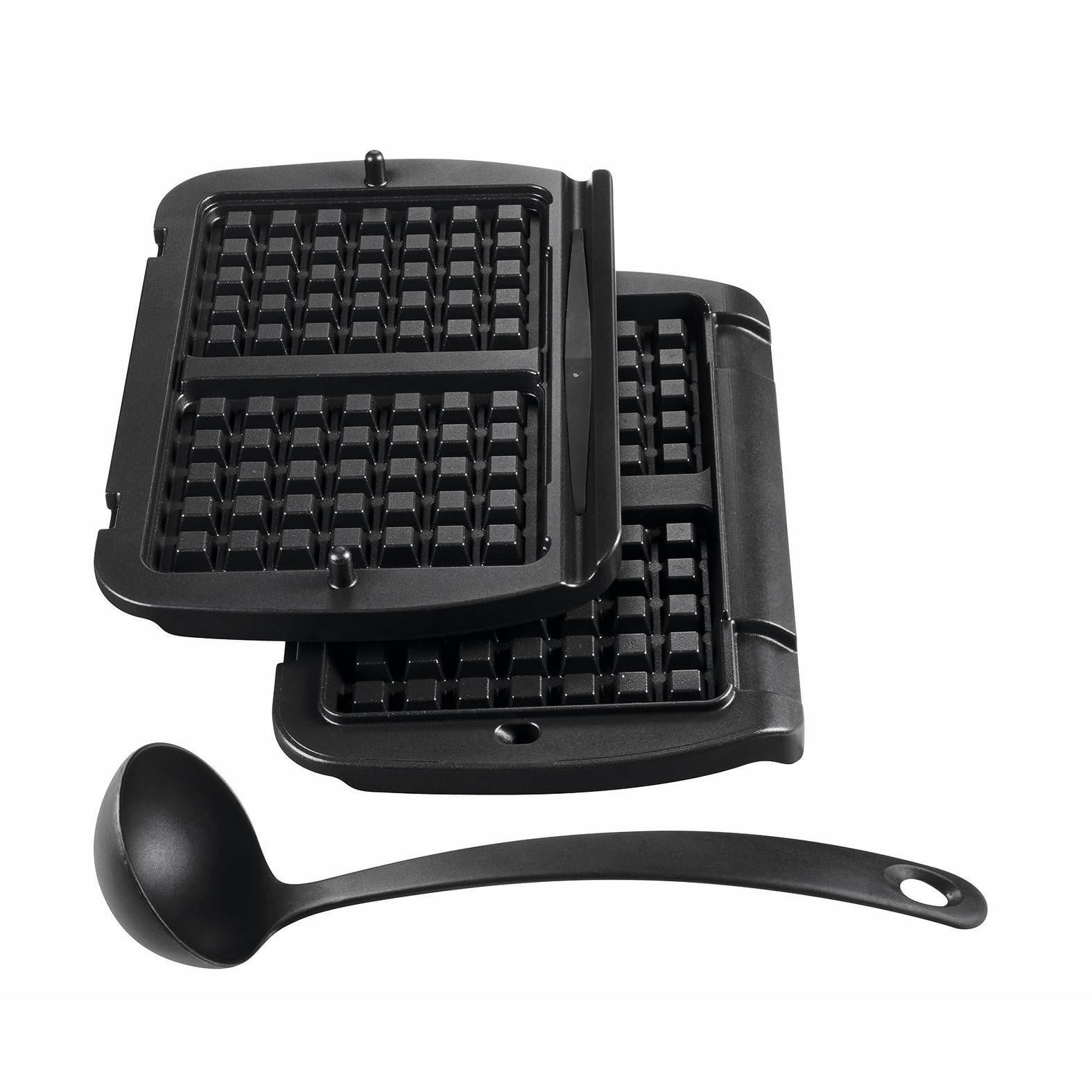 Tefal OptiGrill Waffelplatten, passend für OptiGrill+ und Elite Modell, inklusive Schöpfkelle, schwarz, XA7248 Angebot bei HelloDeals