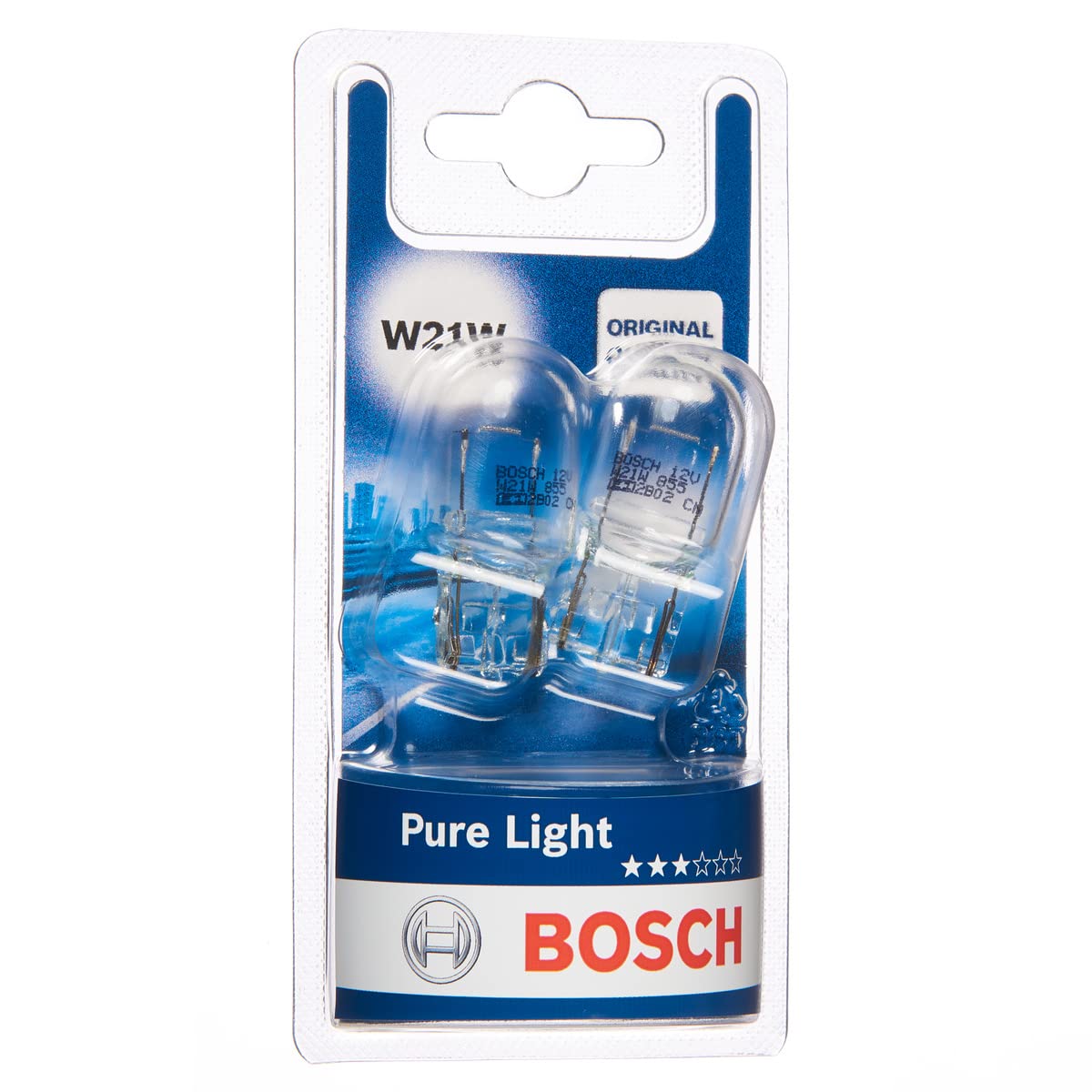 Bosch W21W Lampe Pure Light 12V 21W W3x16d (2 Stück) W21W - Pure Light Angebot bei HelloDeals