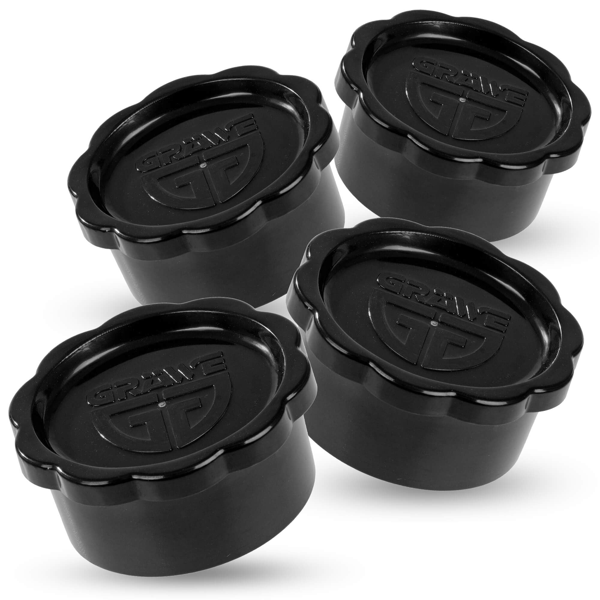 GRÄWE Deckel für Sodastream Glasflaschen Penguin und Crystal, 4er Set Flaschendeckel, absolut dichter Deckel, Schwarz Schwarz 4er Set Angebot bei HelloDeals