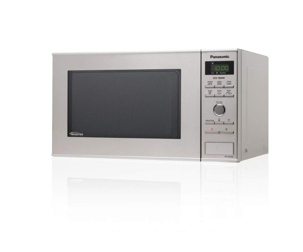 Panasonic NN-SD27HSGTG Mikrowellenherd mit Glasdrehteller, 23 l, 1000 W, 10 automatische Programme, automatisches Auftauen, 6 Leistungsstufen, Timer, digitales LED-Display, Edelstahl & Silber ohne Grillfunktion Edelstahl ohne Dampfgarzubehör Angebot bei HelloDeals