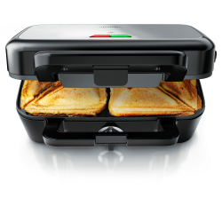 Arendo - Sandwichmaker 1200 W mit Antihaftbeschichtung - mit abnehmbaren Platten - spülmaschinentauglich - BPA frei - Temperaturkontrolle – Sandwich Maker - Sandwichtoaster für große Toasts Angebot bei HelloDeals