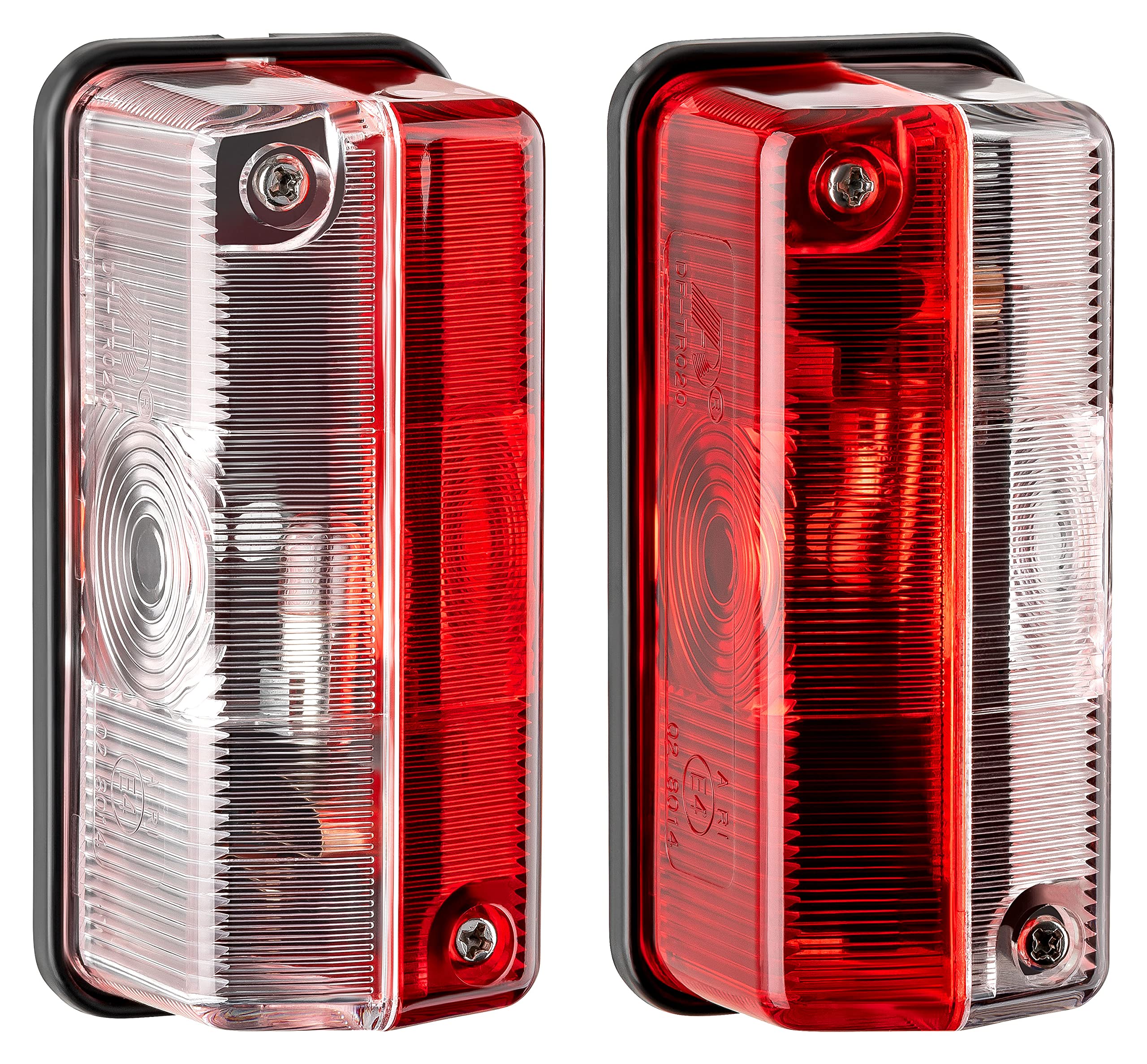 AUTOLIGHT 24 2er Set rot/weiß Umrissleuchte Positionsleuchte Seitenmarkierungsleuchte Begrenzungsleuchte inkl. Glühbirnen für Wohnmobil, Wohnwagen und Anhänger Angebot bei HelloDeals