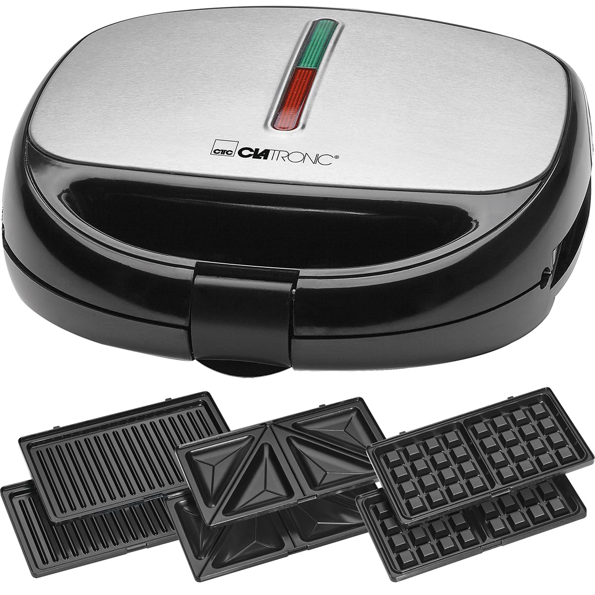 Clatronic® Sandwichmaker 3 in 1 | Sandwichtoaster, Waffeleisen und Kontaktgrill | 800W | Antihaftbeschichtung | wärmeisolierter Griff | Toaster Sandwichtoaster | Sandwich Maker | ST/WA 3670 Sandwichmaker, Waffeleisen, Kontaktgrill Angebot bei HelloDeals