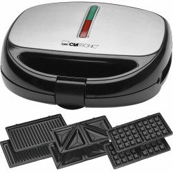 Clatronic® Sandwichmaker 3 in 1 | Sandwichtoaster, Waffeleisen und Kontaktgrill | 800W | Antihaftbeschichtung | wärmeisolierter Griff | Toaster Sandwichtoaster | Sandwich Maker | ST/WA 3670 Sandwichmaker, Waffeleisen, Kontaktgrill Angebot bei HelloDeals