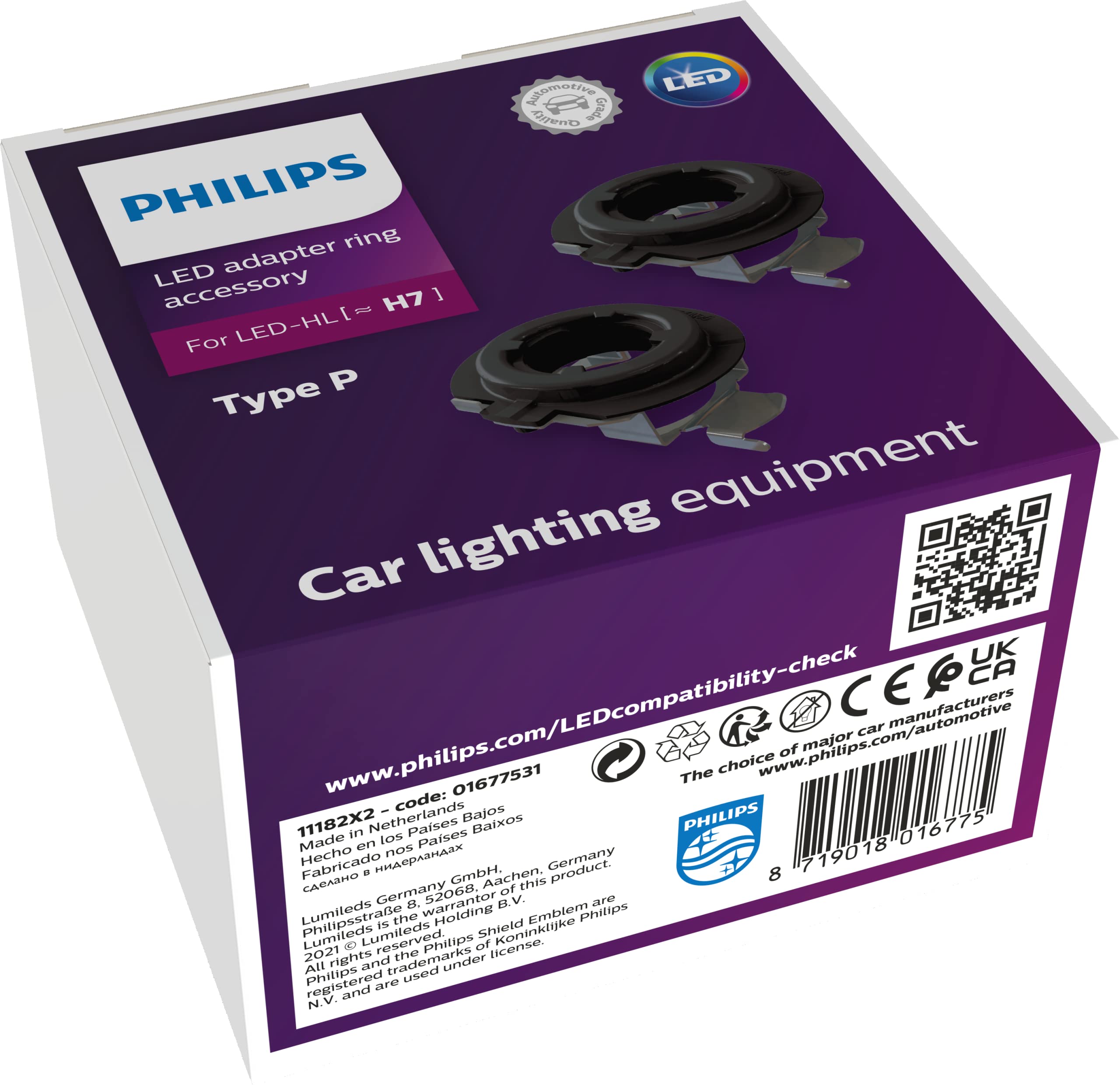 Philips Adapter-Ring H7-LED Typ P, Lampenhalterung Ultinon Pro6000 H7-LED Angebot bei HelloDeals