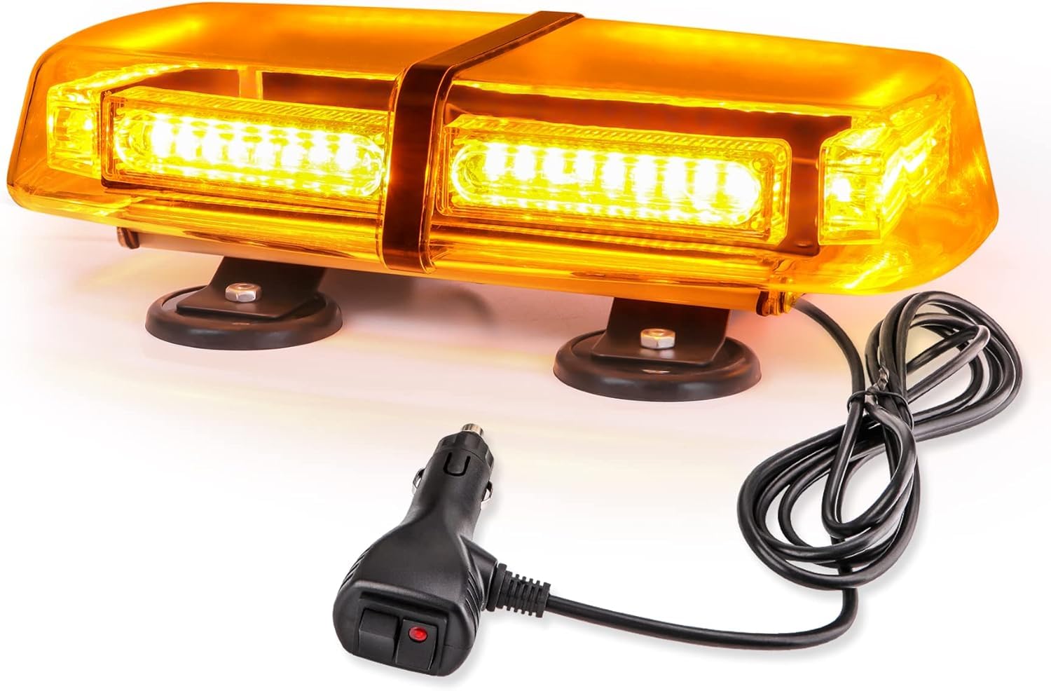 ROUTEKING 54 LED Rundumleuchte - 12/24V Warnleuchte mit E-Mark, IP65 Amber Warnlicht Warnblinkleuchte Blitzlicht Auto LKW KFZ Stroboskop 7 Modi Light Mit 4 Super Magnetfuß(Orange) Bernsteinfarben Angebot bei HelloDeals
