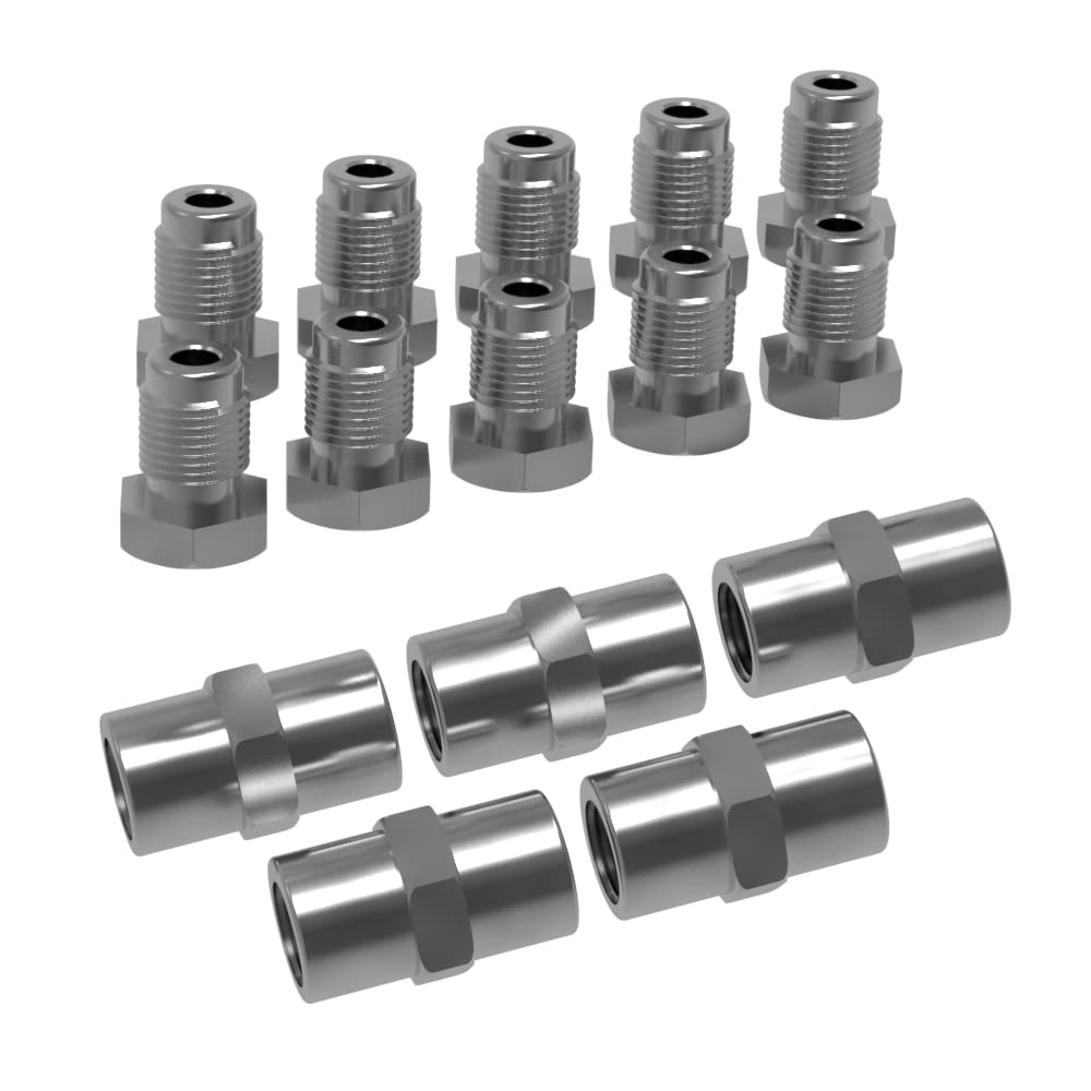 10x Verschraubung 5x Verbinder für Bremsleitung 4,75 mm Bördel F PROFI-QUALITÄT MADE IN GERMANY Angebot bei HelloDeals