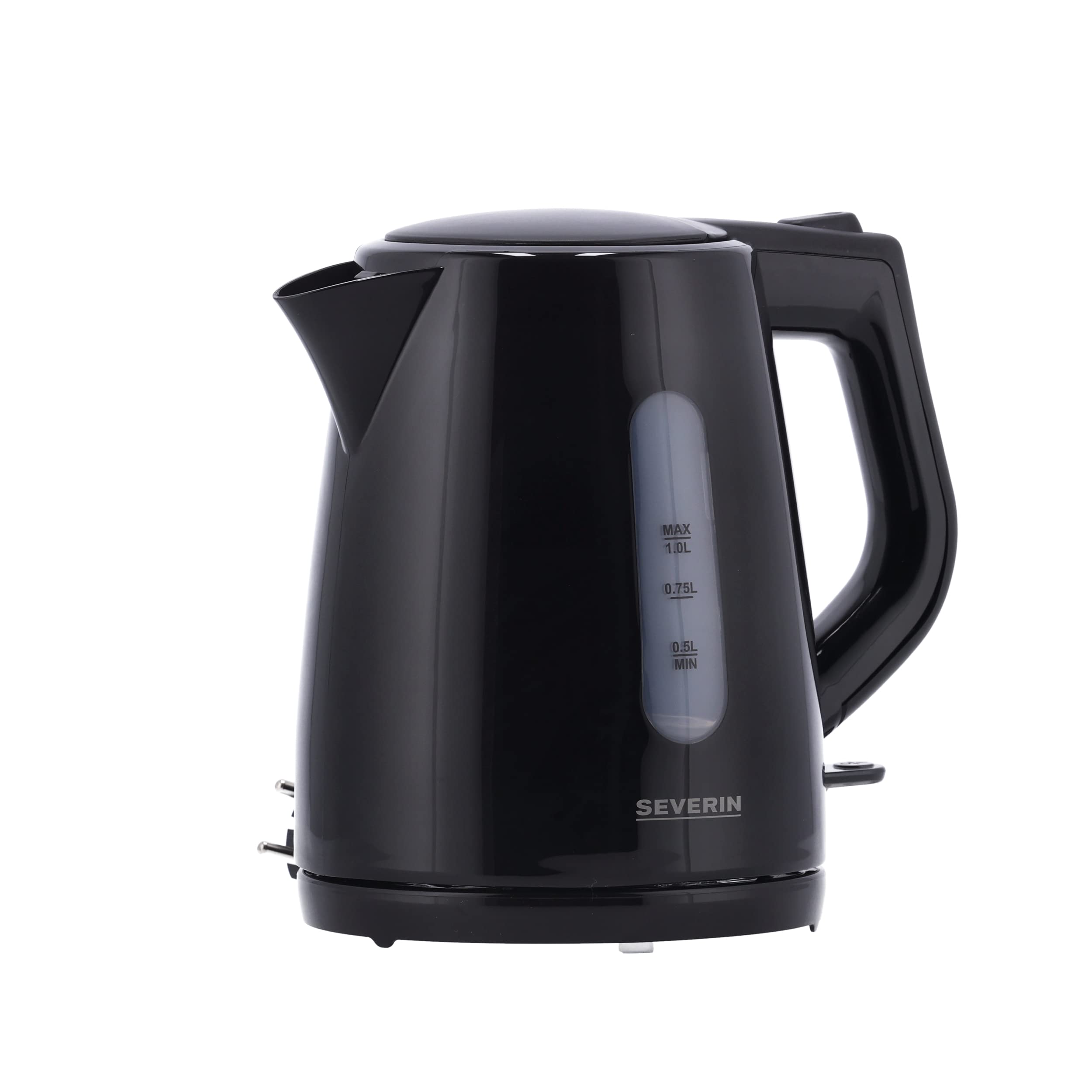 SEVERIN Wasserkocher, Central-Cordless-System, abwaschbarer Kalkfilter, 2.200 W, ca. 1,0 L, Kunststoff, schwarz, WK 3410 Angebot bei HelloDeals
