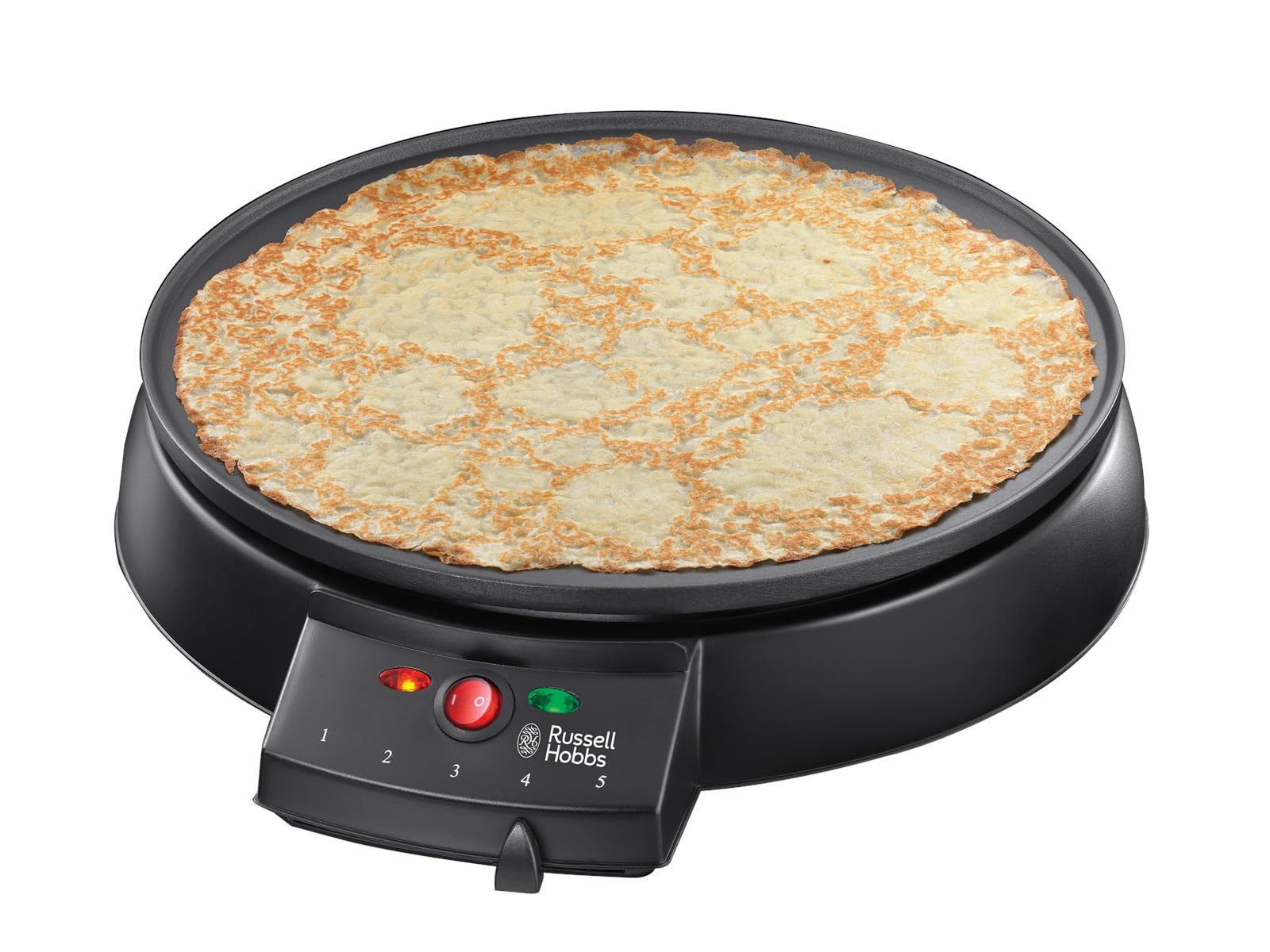 Russell Hobbs 20920-56 Crepes Maker, Fiesta Elektrogrill (für Crepes, Pancakes, Galettes und Burritos, Taccos, 1000 W), Tischgrill, Schwarz, Durchmesser 30 cm Crêpes Maker Single Angebot bei HelloDeals